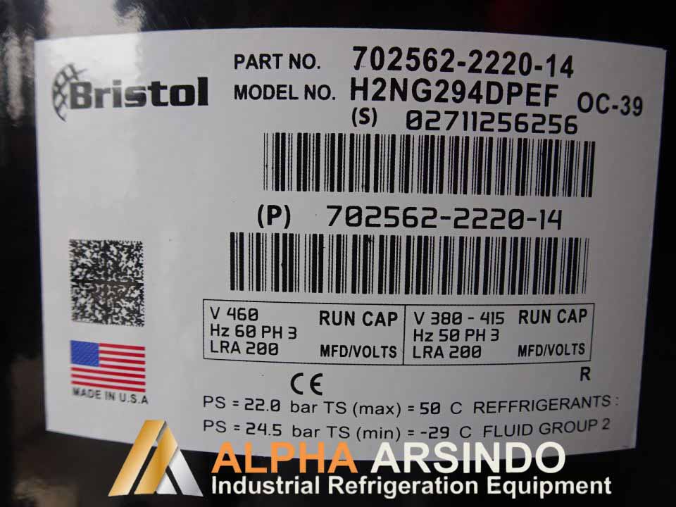 Bristol H2NG294DPEF Compressor