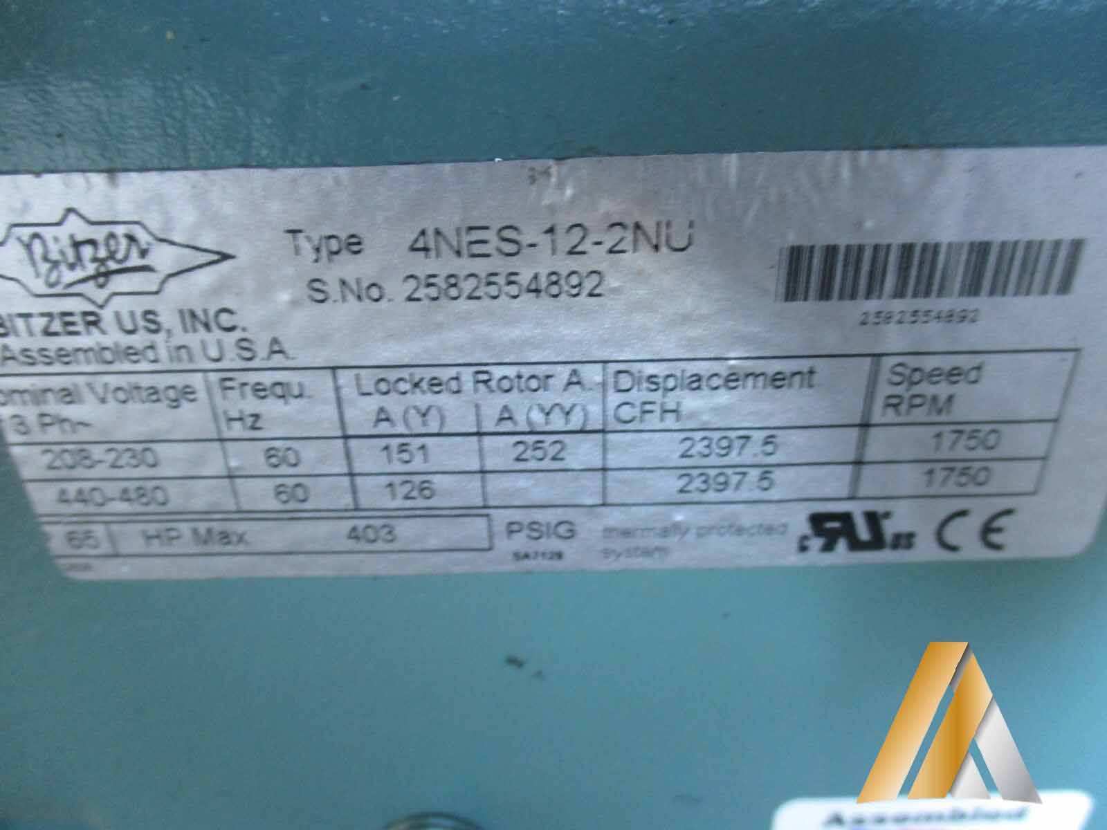 Bitzer 4NES-12Y Compressor Bitzer