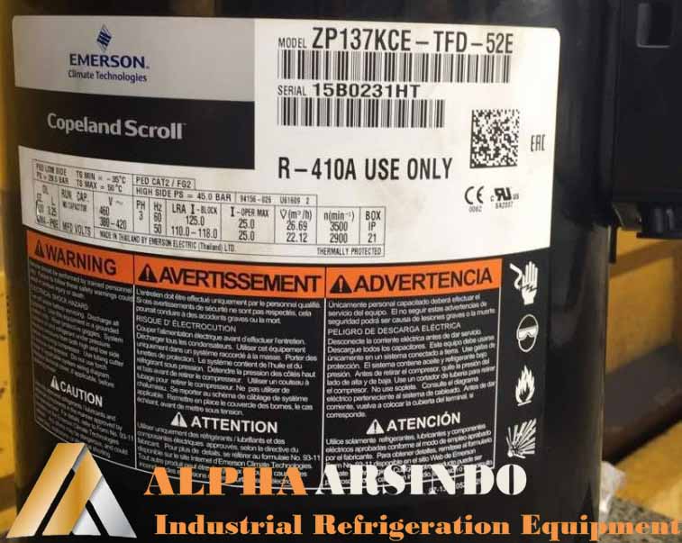 Emerson Copeland Scroll Compressor ZP137KCE-TFD-52E