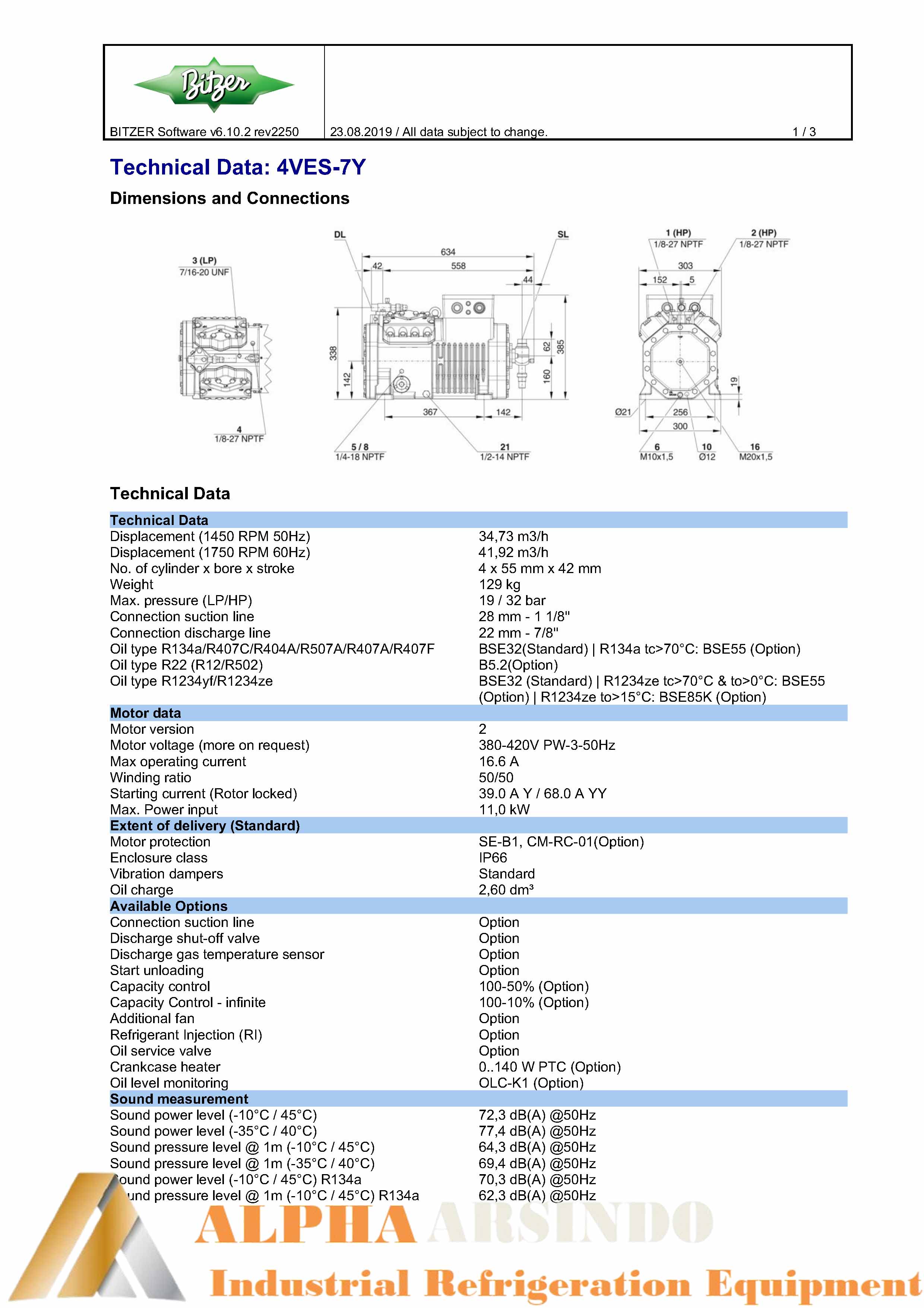 Bitzer 4VES-7Y-40P Compressor