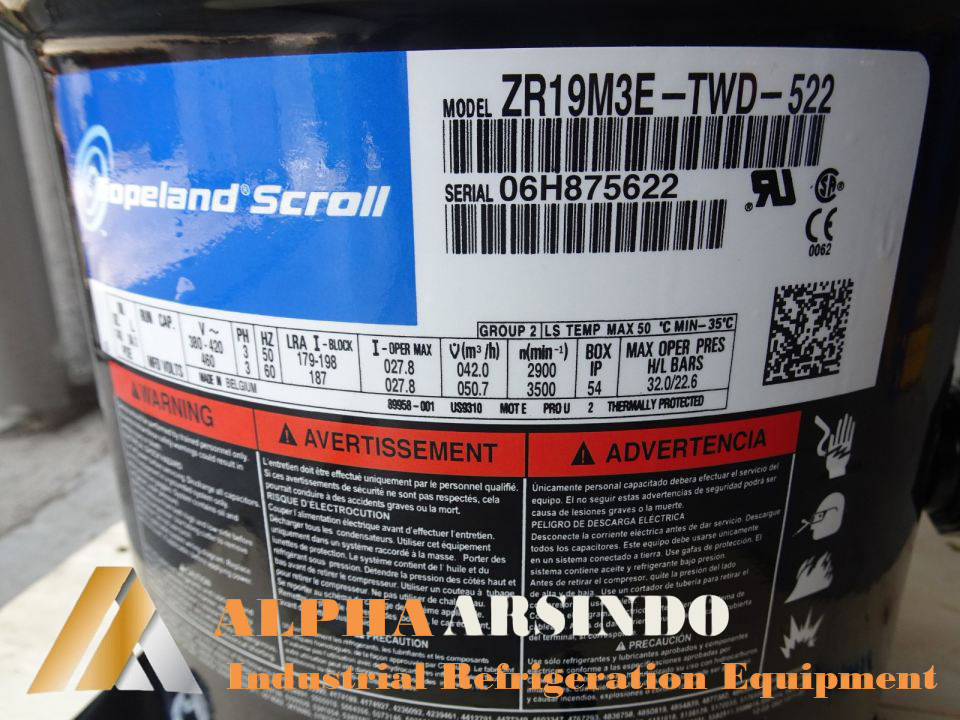 Copeland Scroll Compressor ZR19M3E-TWD-522