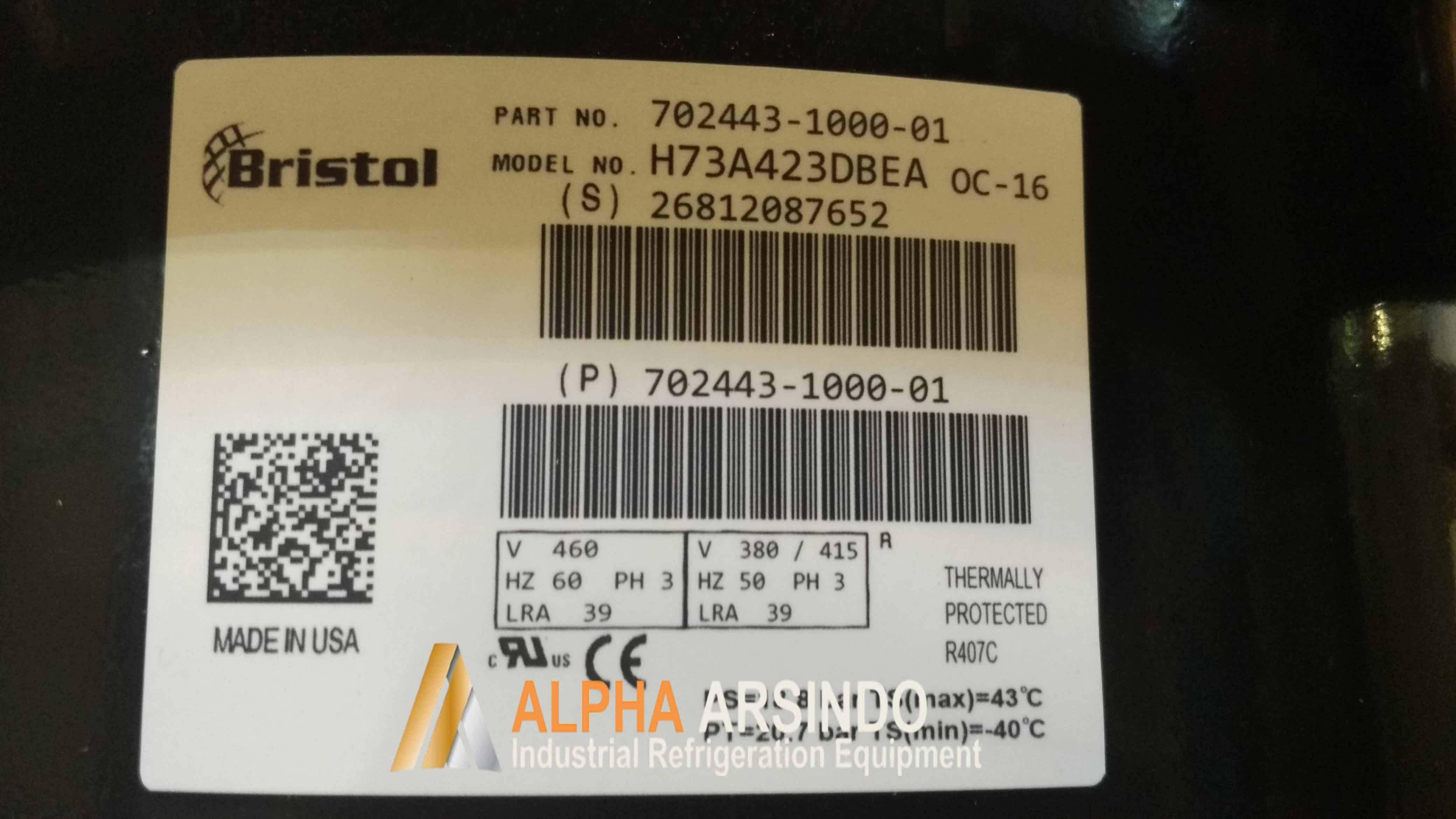 Bristol Compressor H73A423DBEA