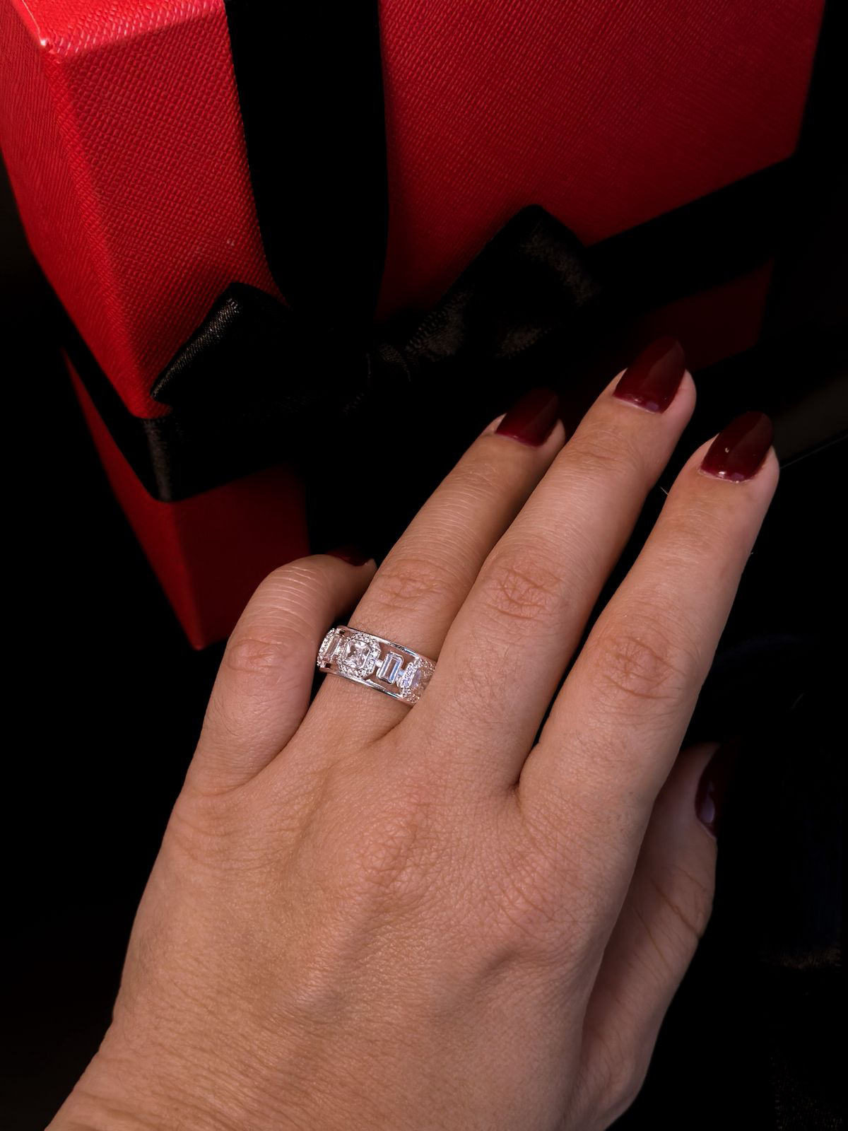 Anel zircônia- Prata 925