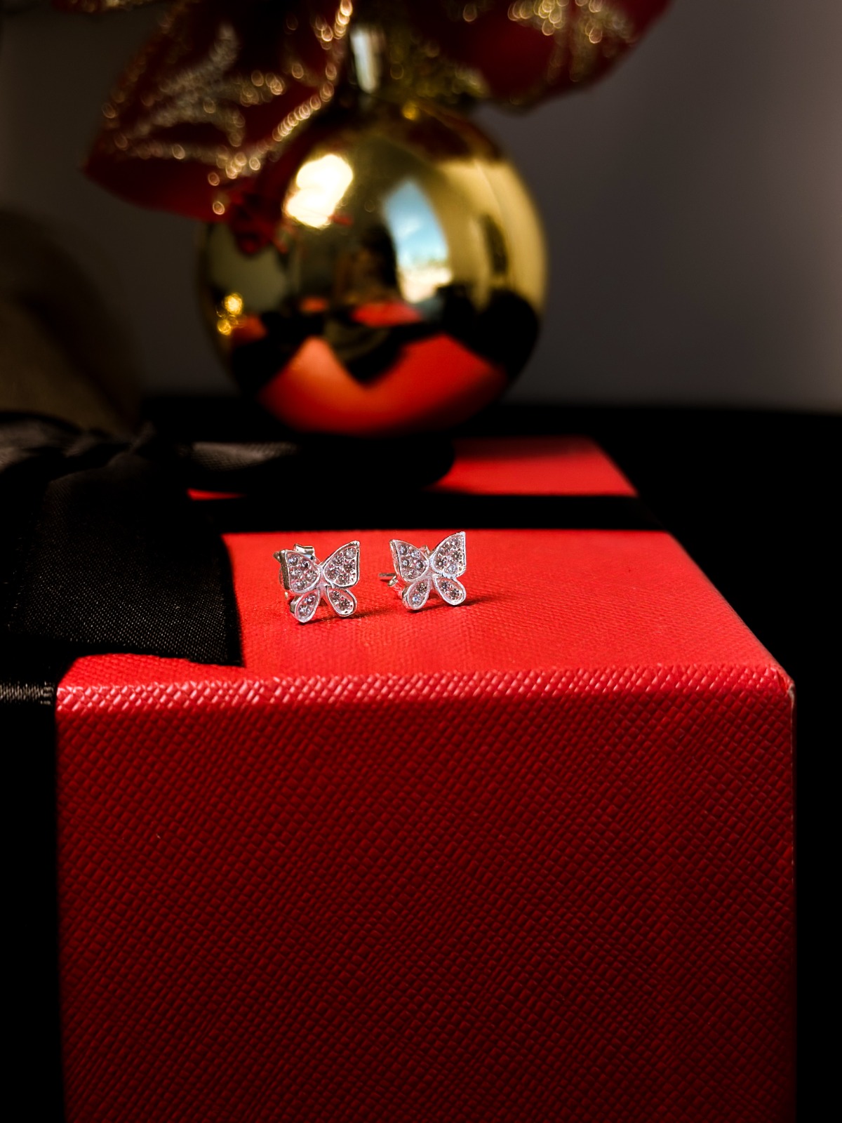 BRINCO BORBOLETA- PRATA 925