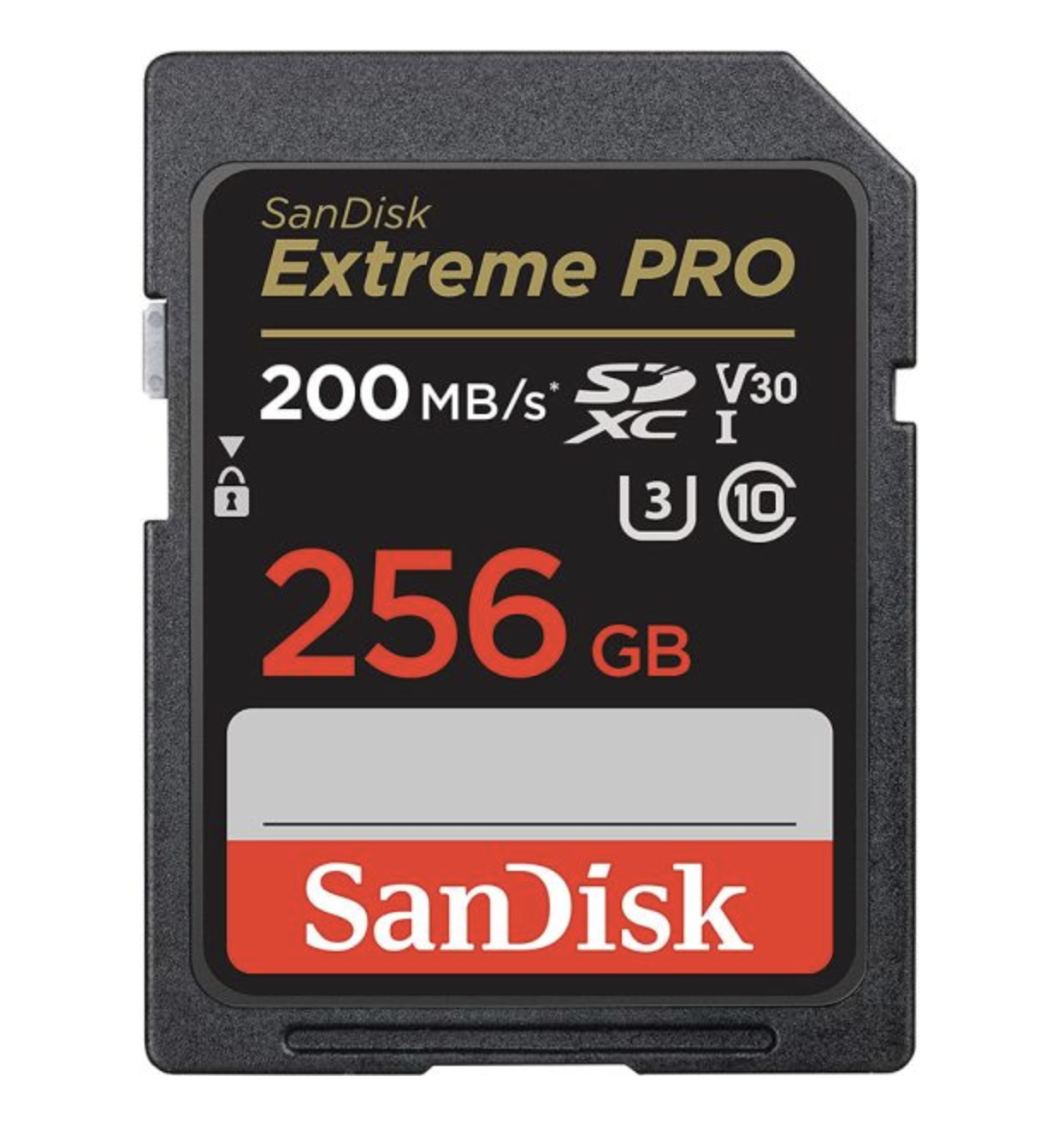 Memória SD Extreme Pro 200-140 MB/s C10 U3 V30 256 GB - SANDISK