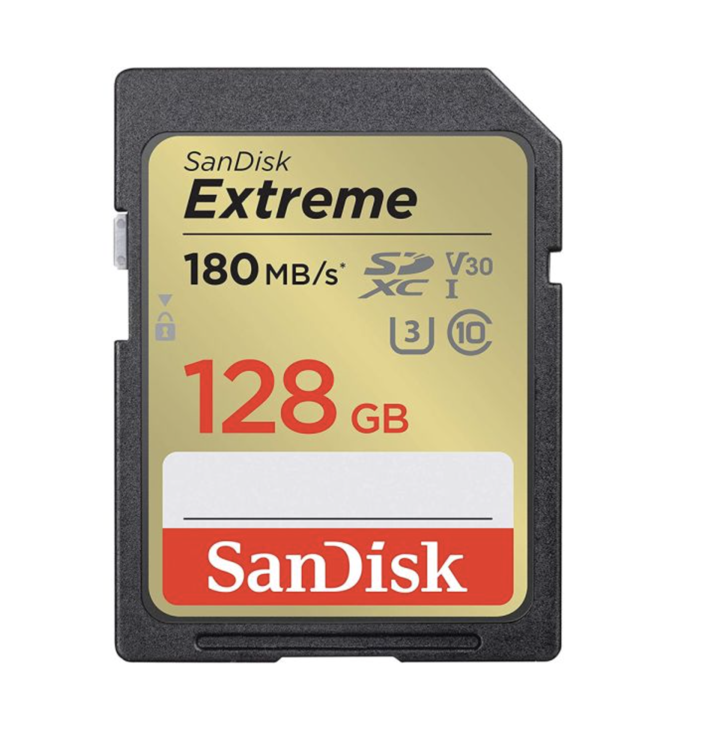 Memória SD Extreme 180-90 MB/s C10 U3 V30 128 GB - SANDISK