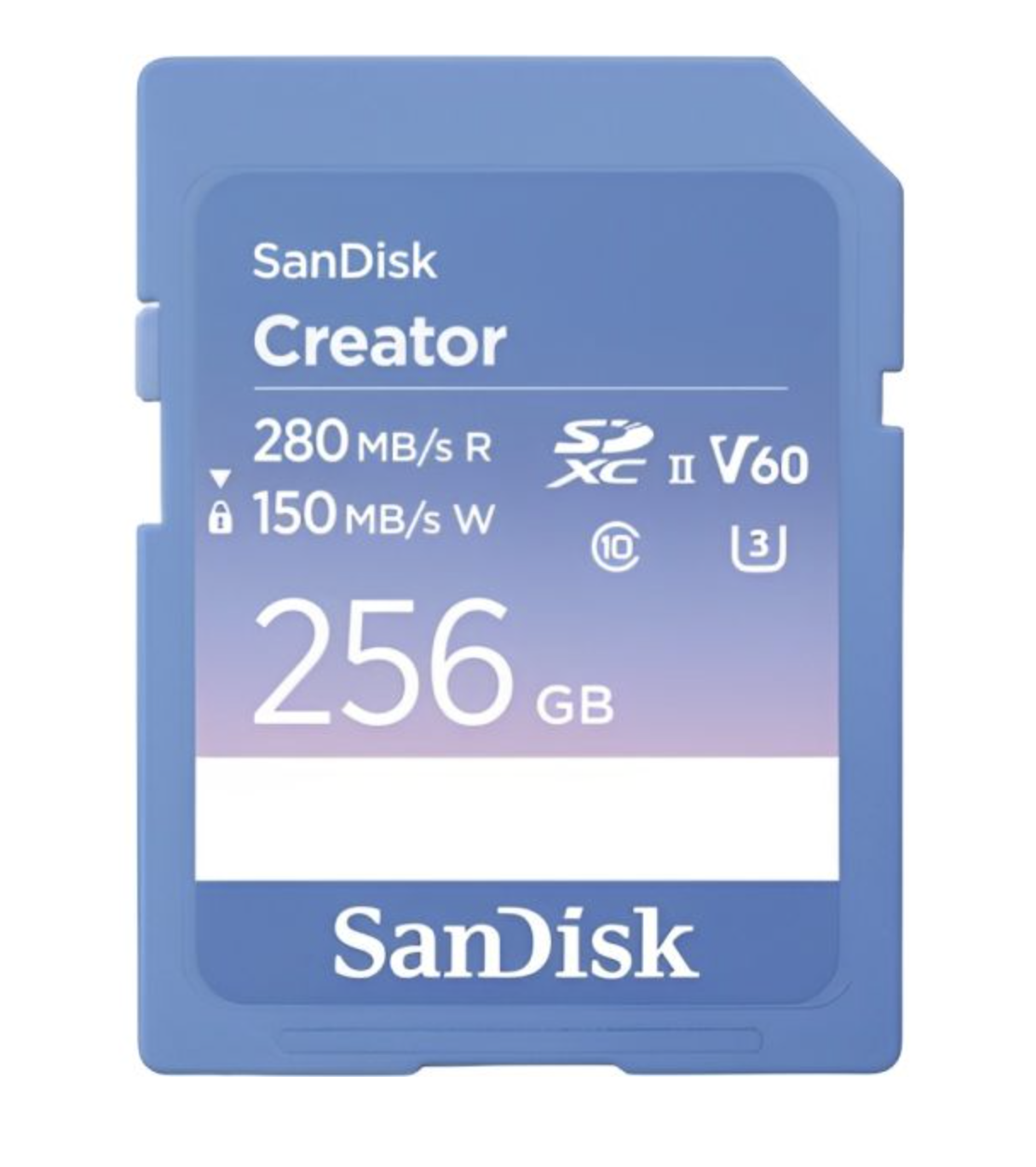 Memória SD Creator 280-150 MB/s UHS-II U3 V60 6K 256 GB - SANDISK