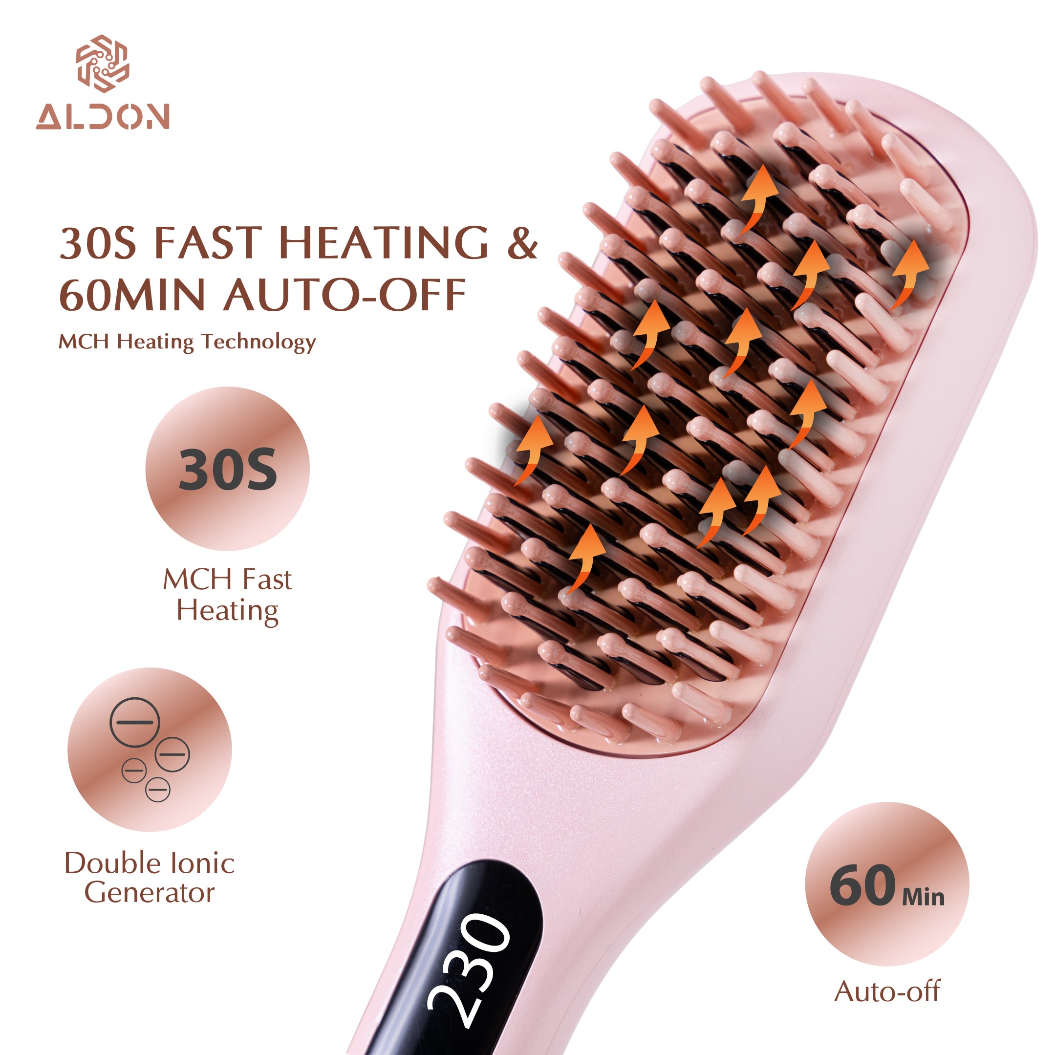 ALDON Hair Straightener Brush