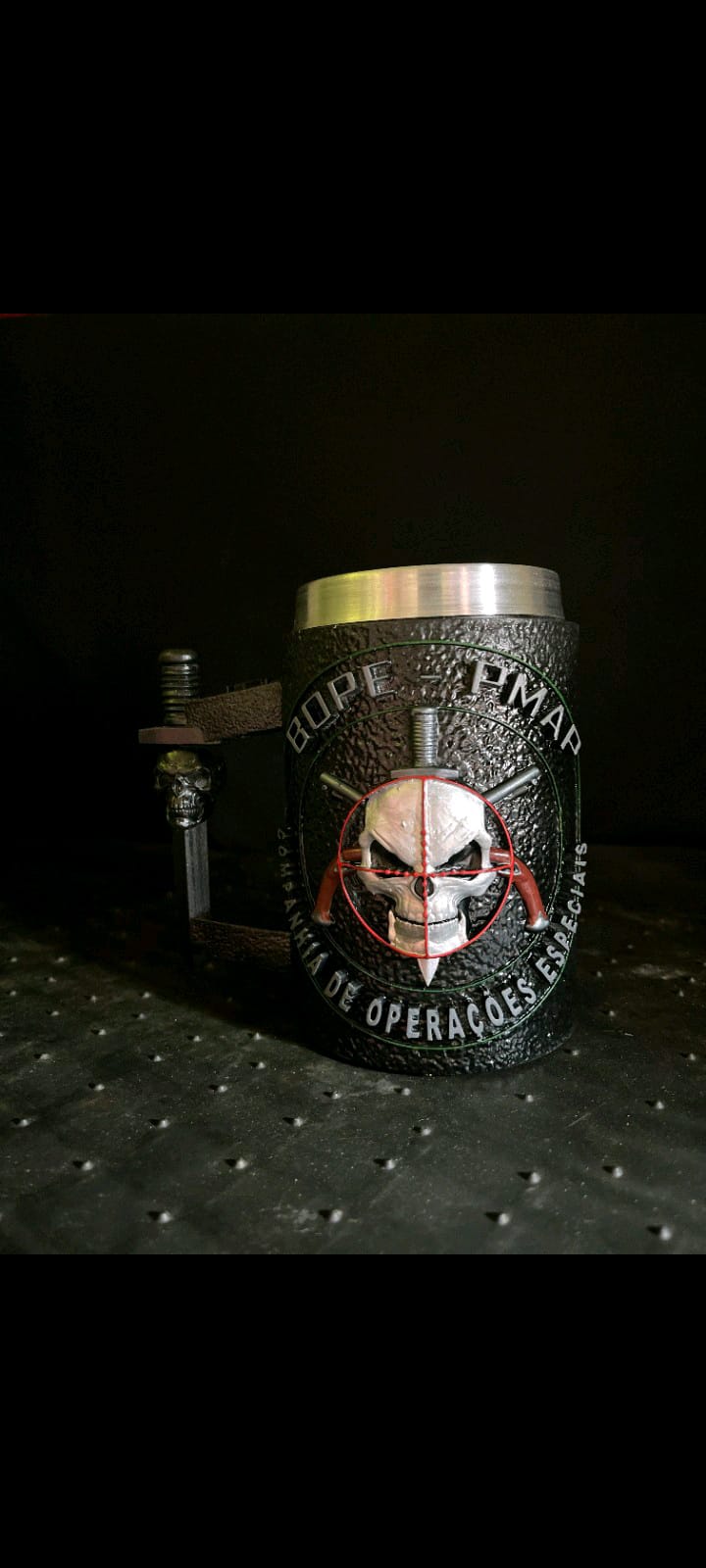 Caneca 3D em resina  BOPE AP COE 