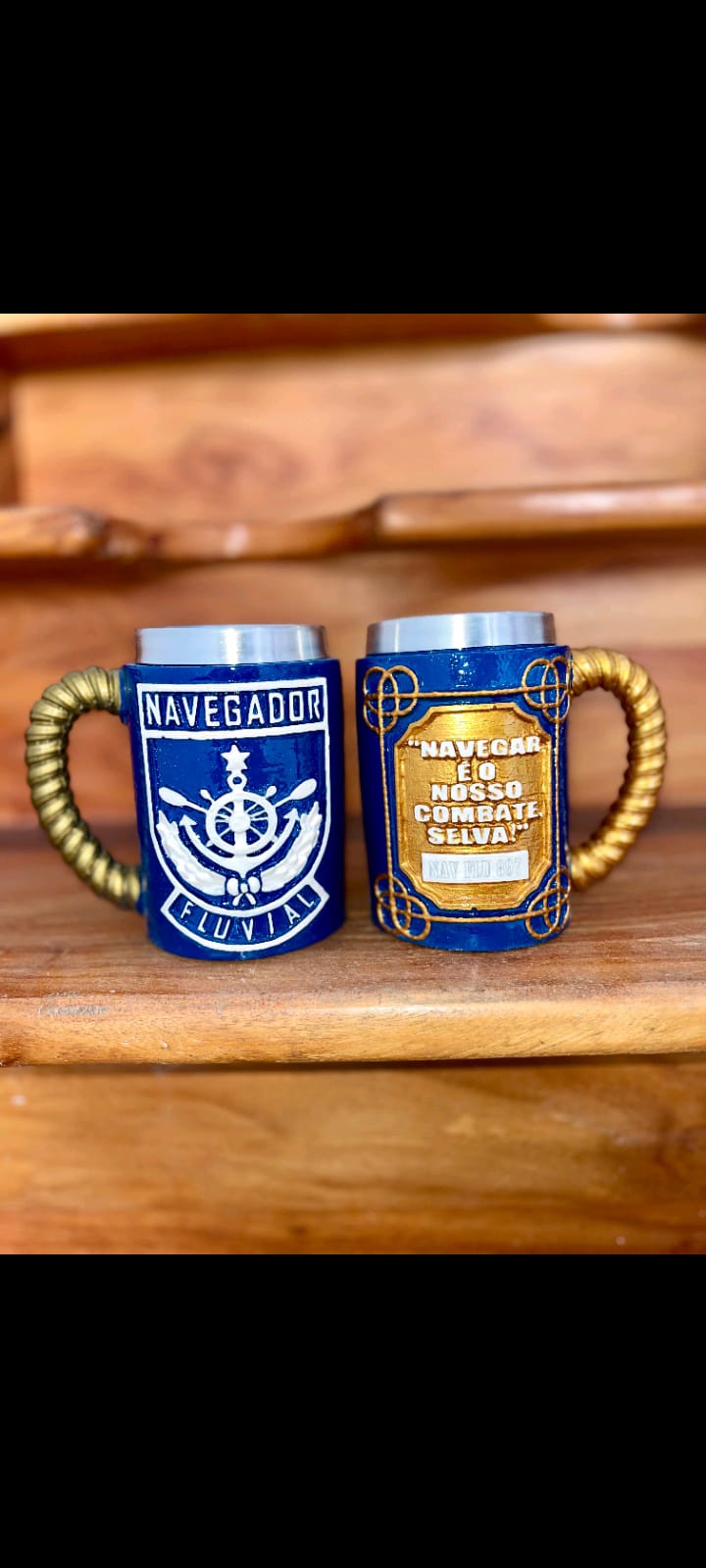 Caneca 3D em resina  NAVEGADOR FLUVIAL
