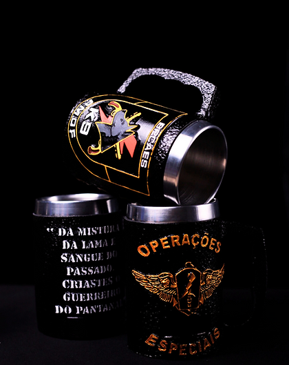 Caneca 3D em resina BP CÃES K9 DF 
