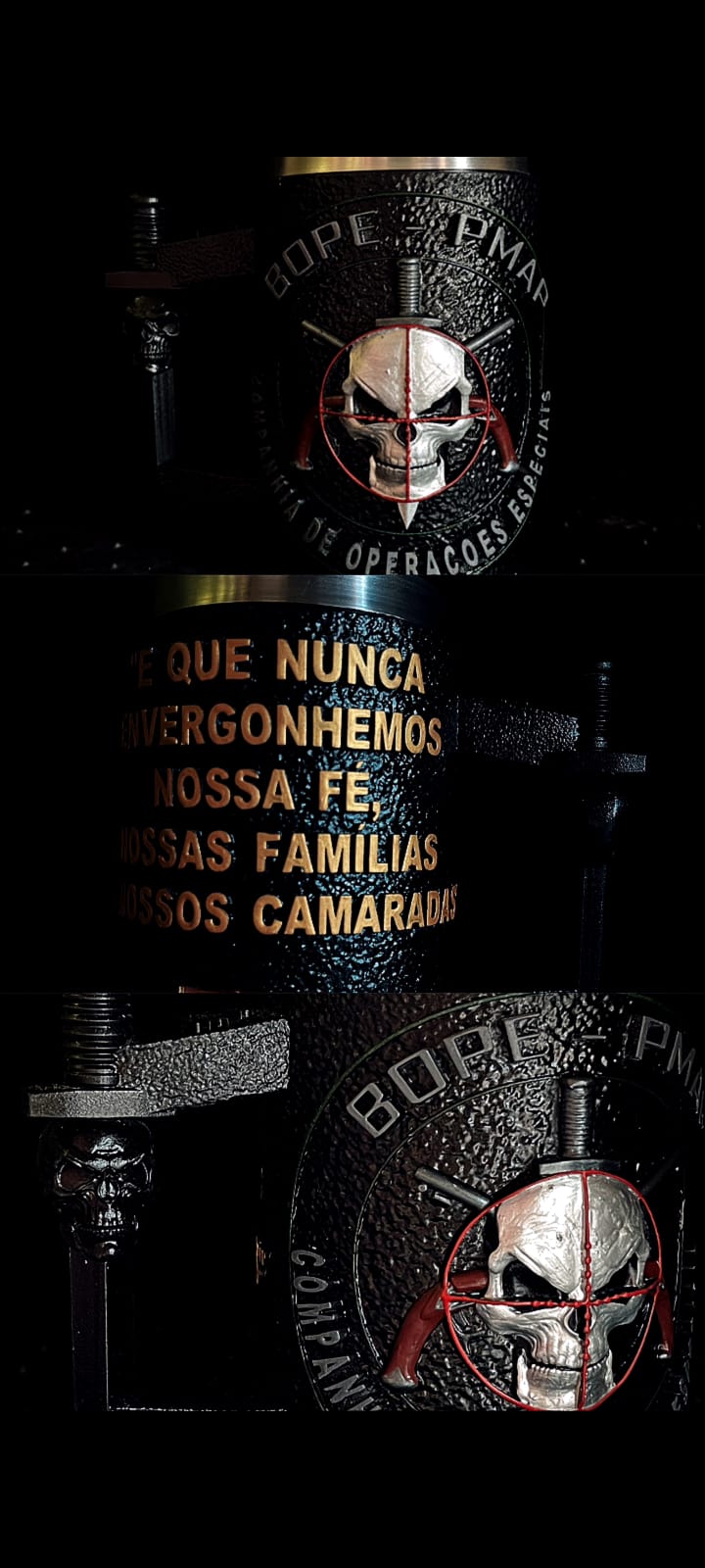 Caneca 3D em resina  BOPE AP COE 