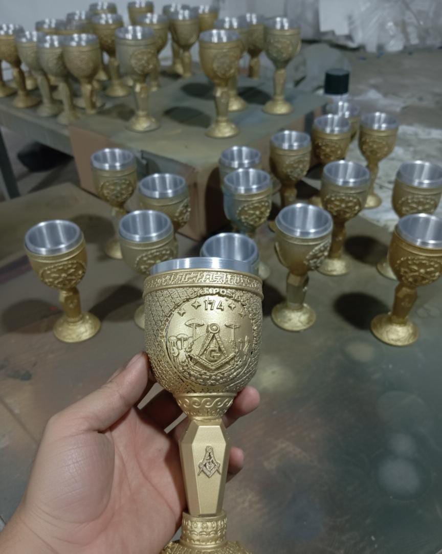 CÁLICE MAÇONICO ARLS CAMPOS DO QUIRIRI SC GOB