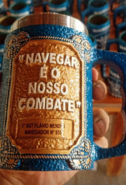 Caneca 3D em resina NAVEGADOR FLUVIAL