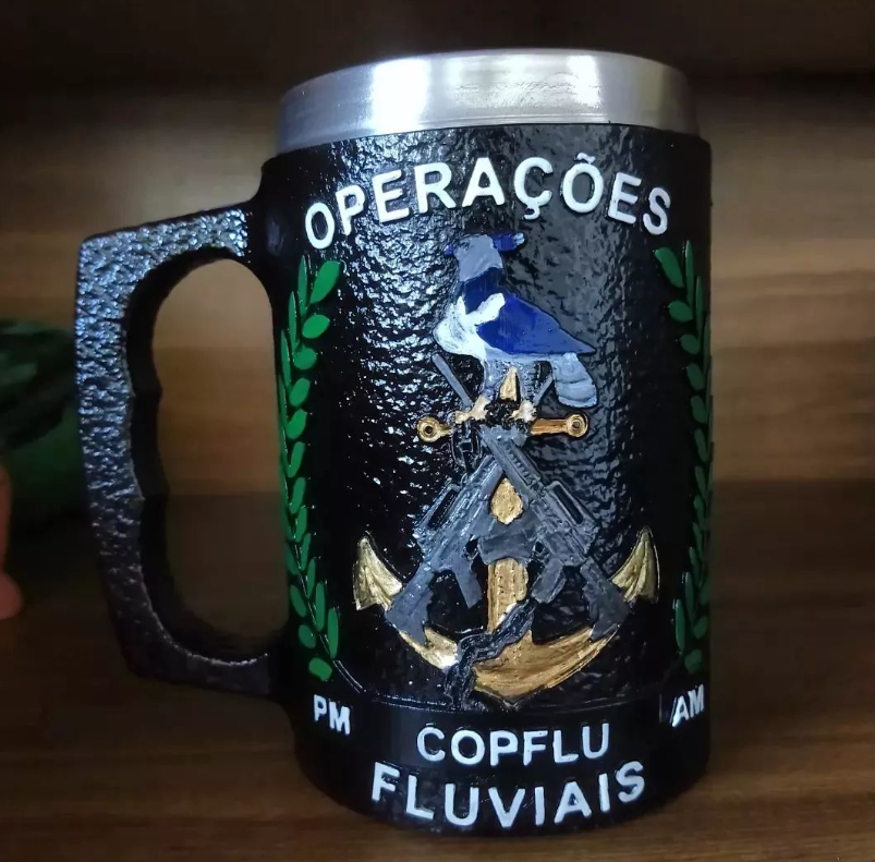 Caneca 3D COPFLU em RESINA PM AM 