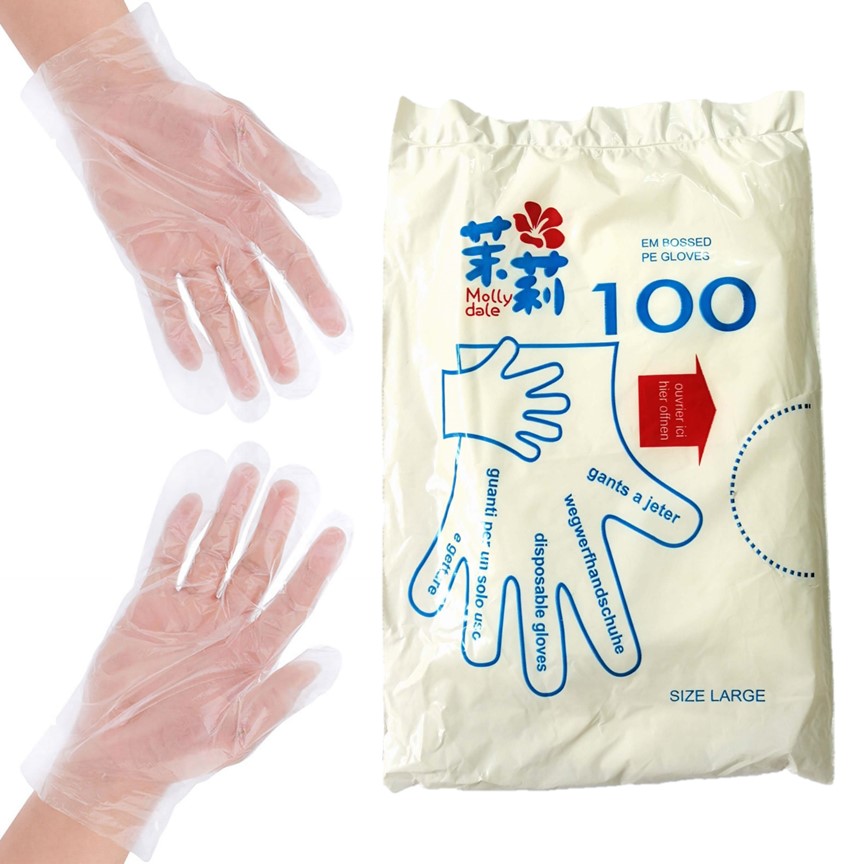 Disposable PE Gloves (100 Pack)