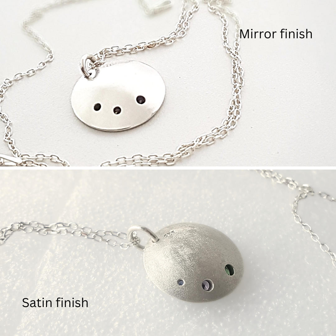 Three-Stone Pendant Necklace | Silver