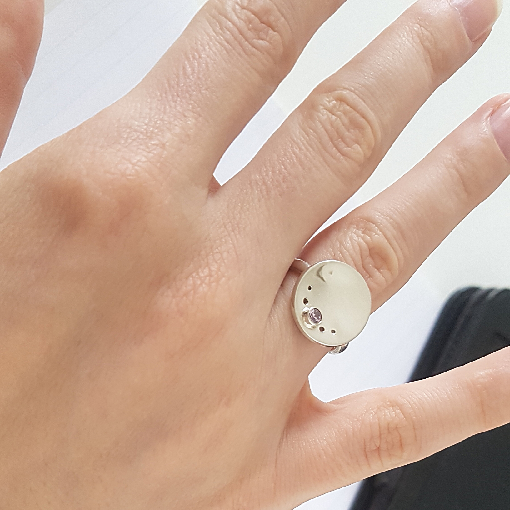 Circle Ring | Cubic Zirconia | Silver