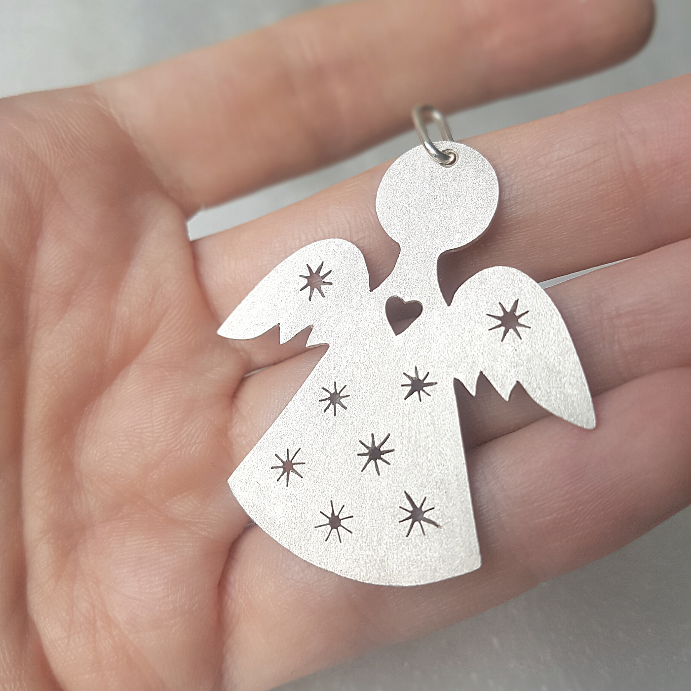 Angel-Shaped Hanging Keepsake | Silver