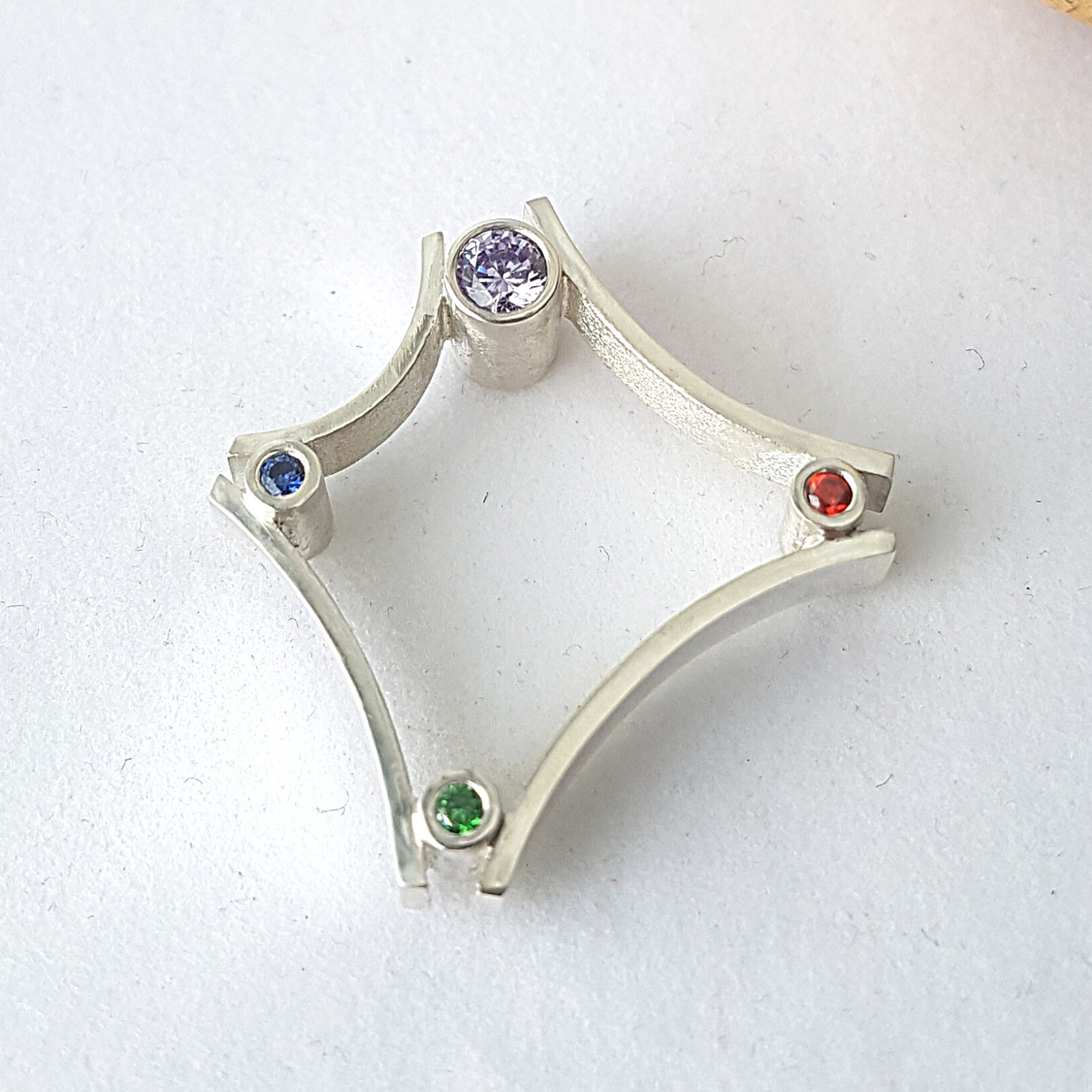 Square Ring | Cubic Zirconia | Silver