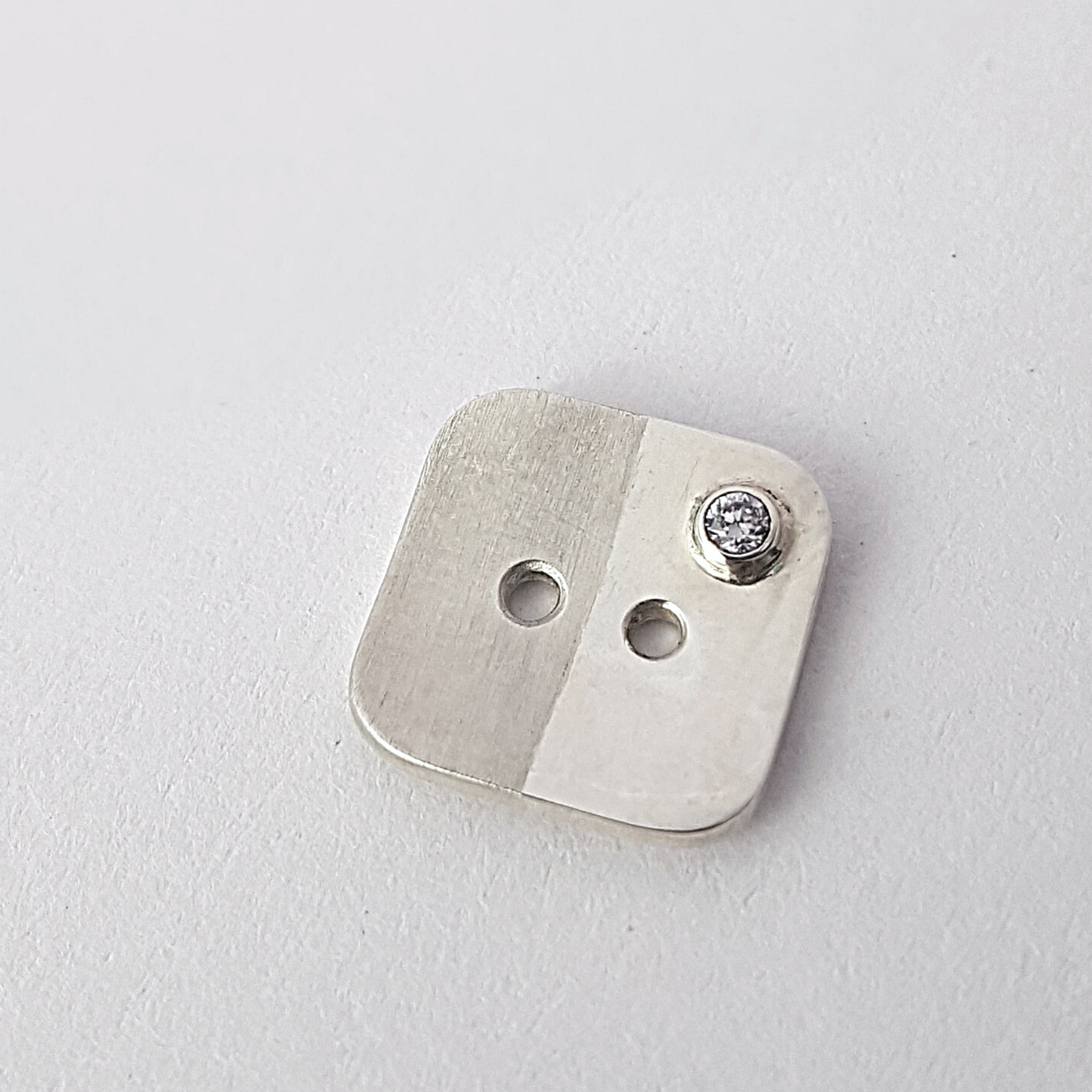 Apparel Buttons | Cubic Zirconia | Silver