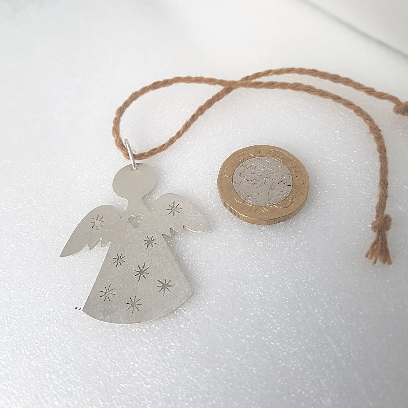 Angel-Shaped Hanging Keepsake | Silver