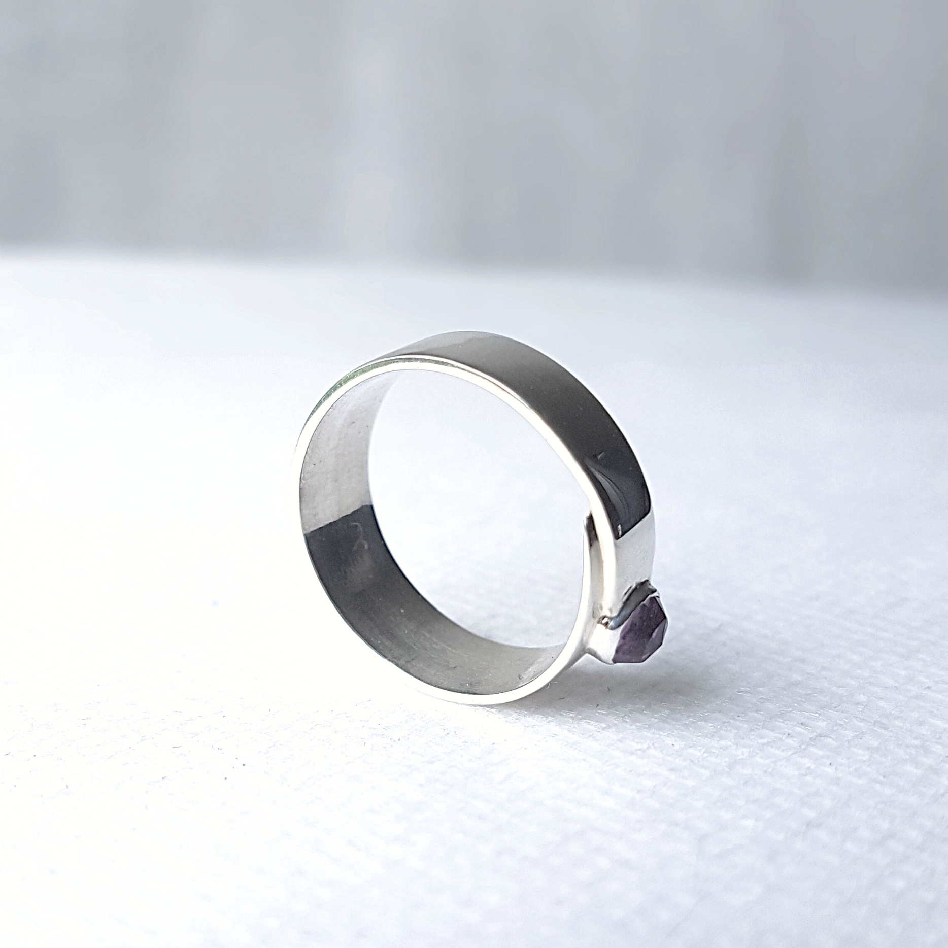 Overlap Ring | Amethyst | Silver