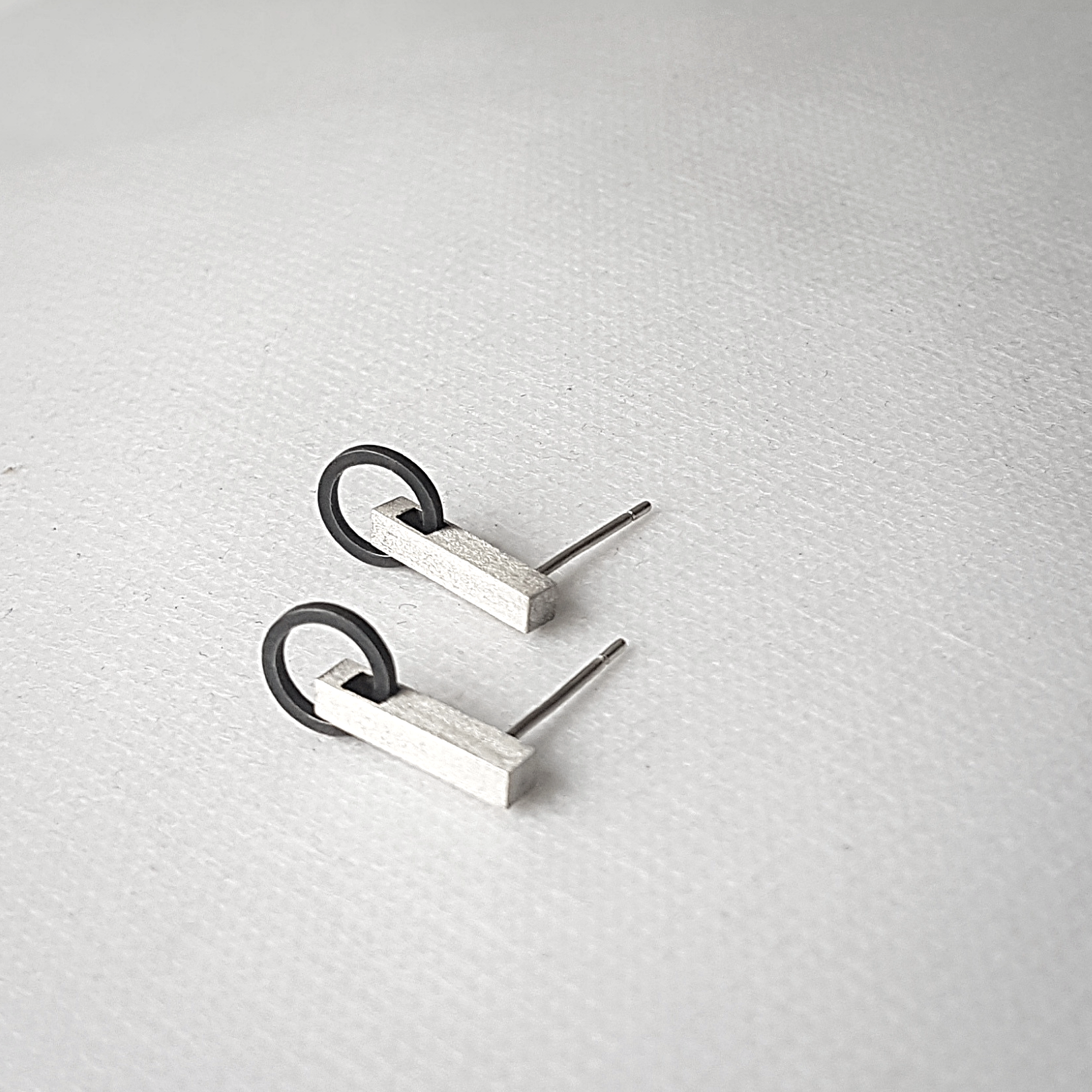 Minimalist Drop Earrings | Silver
