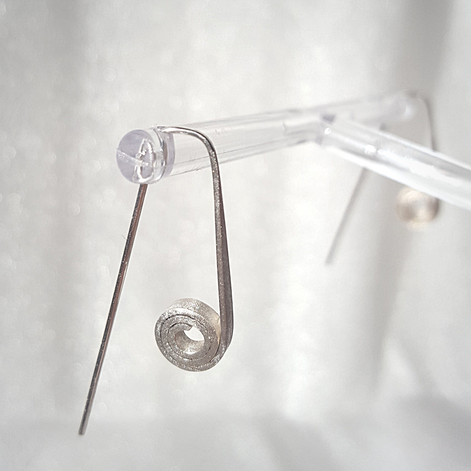 Spiral Threader Earrings | Silver