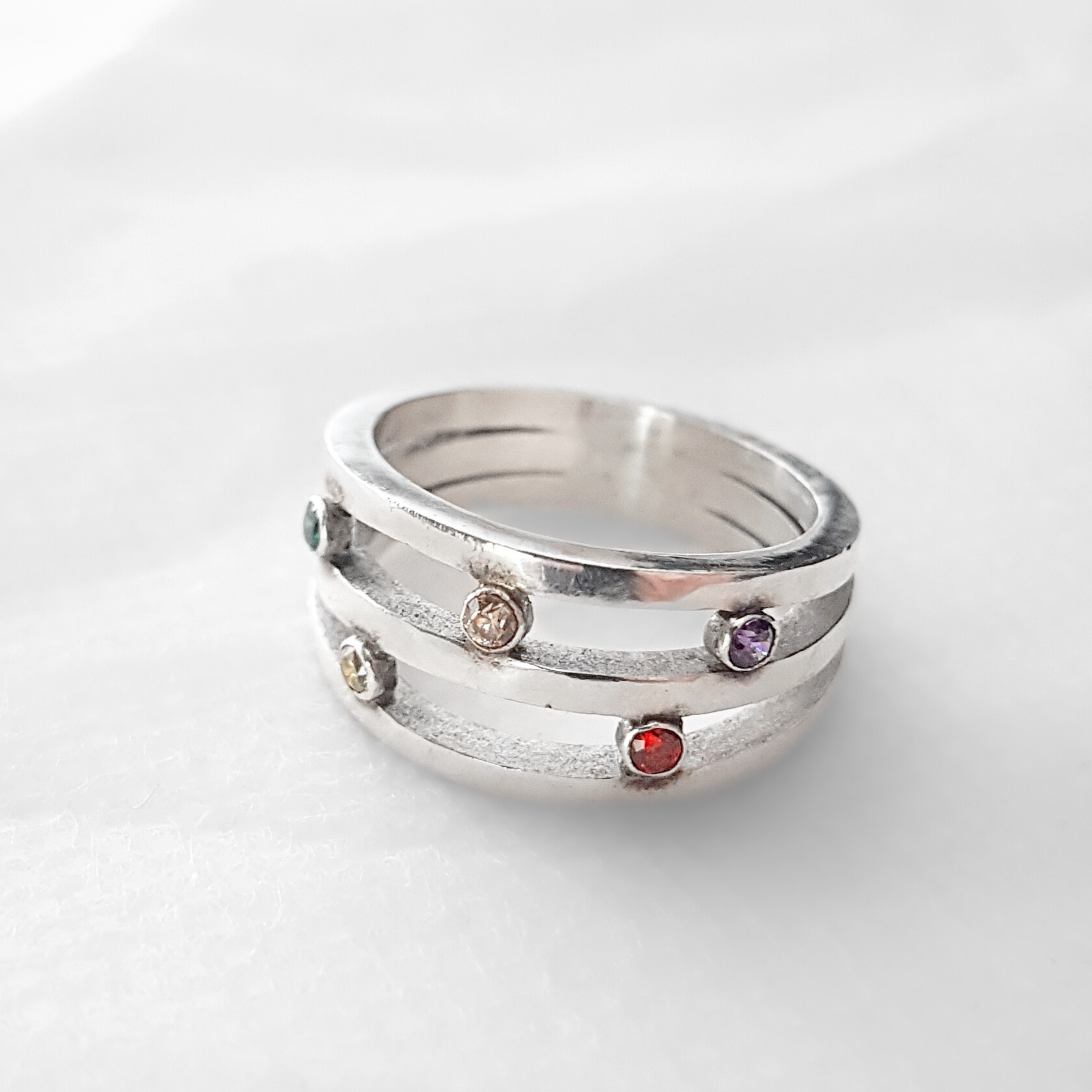 Trio Ring | Cubic Zirconia | Silver