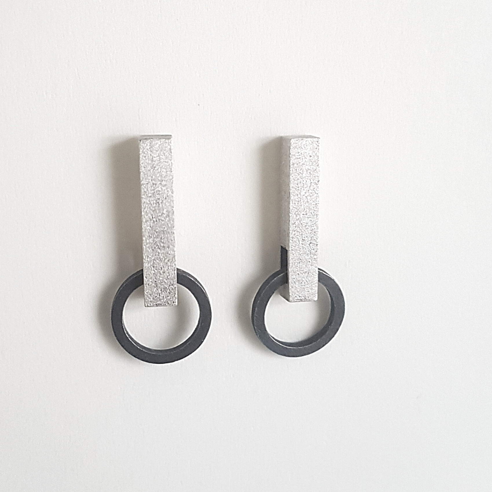 Minimalist Drop Earrings | Silver