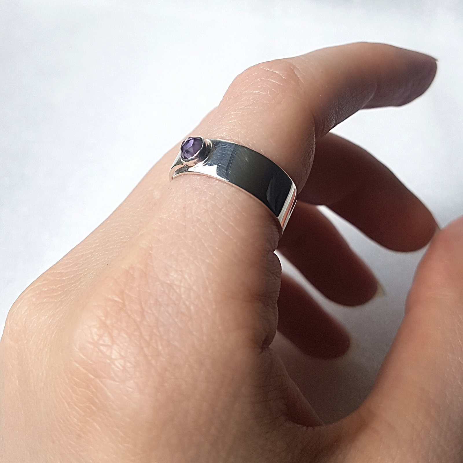 Overlap Ring | Amethyst | Silver