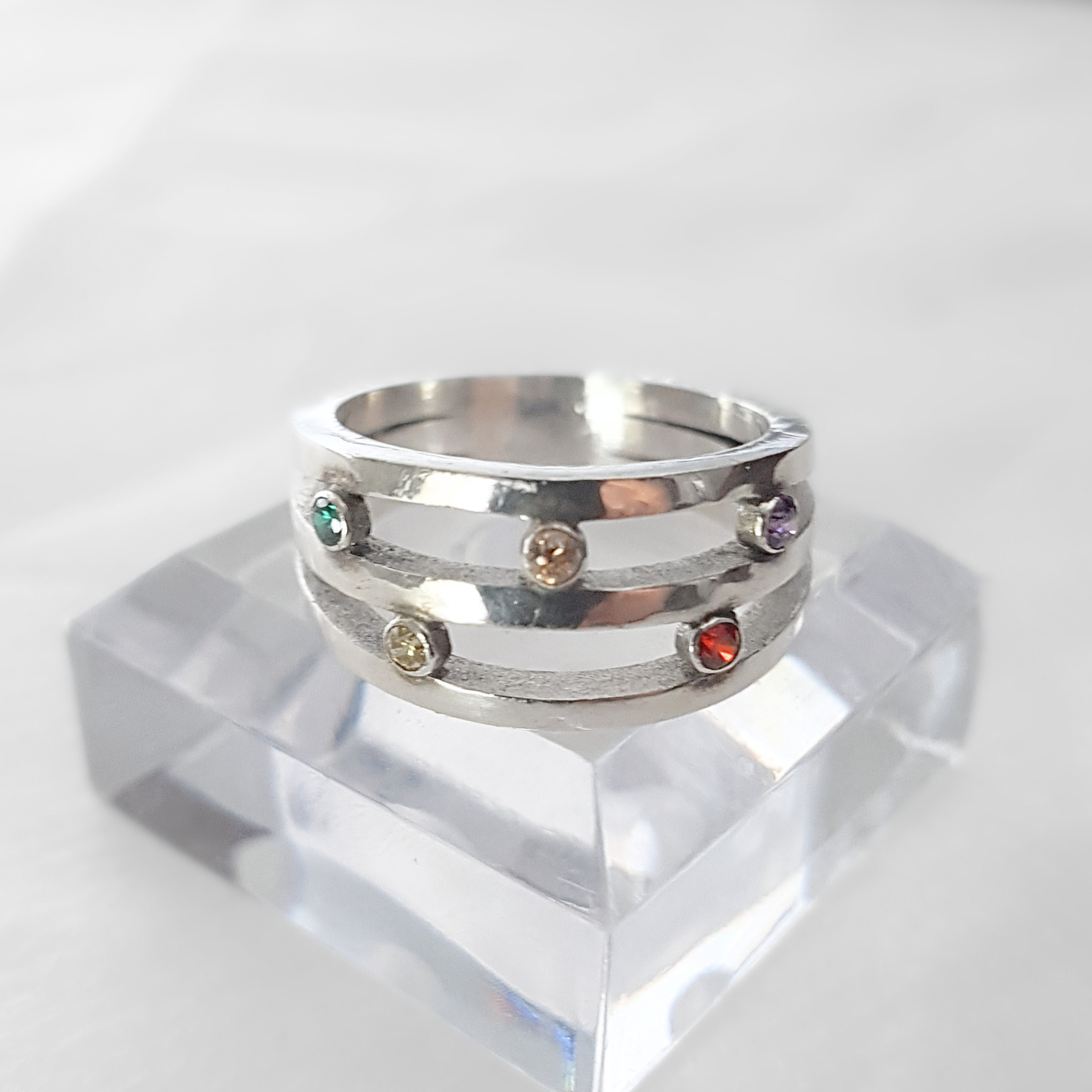 Trio Ring | Cubic Zirconia | Silver