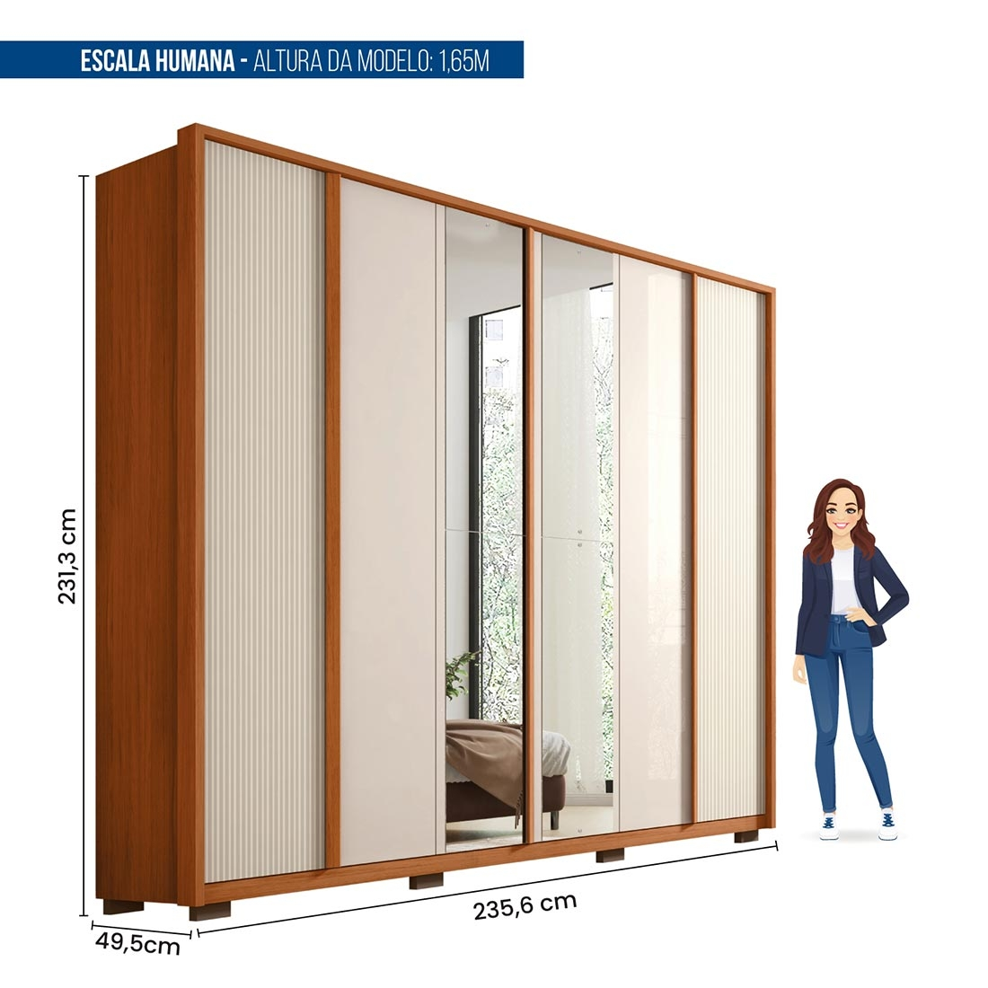 Guarda-Roupa com Espelhos