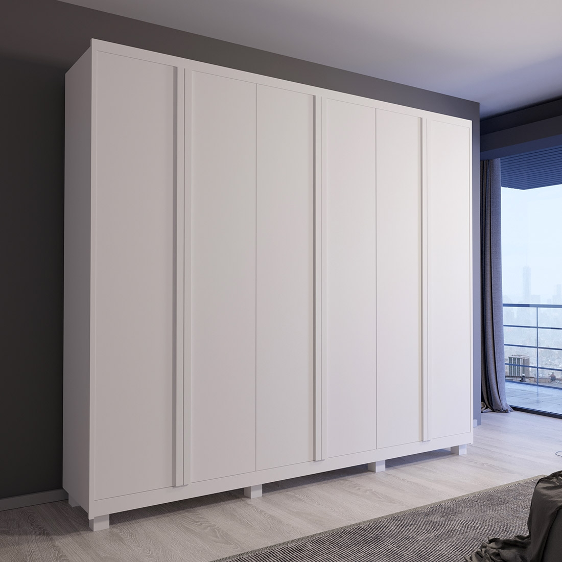 Guarda-Roupa 6 Portas Branco