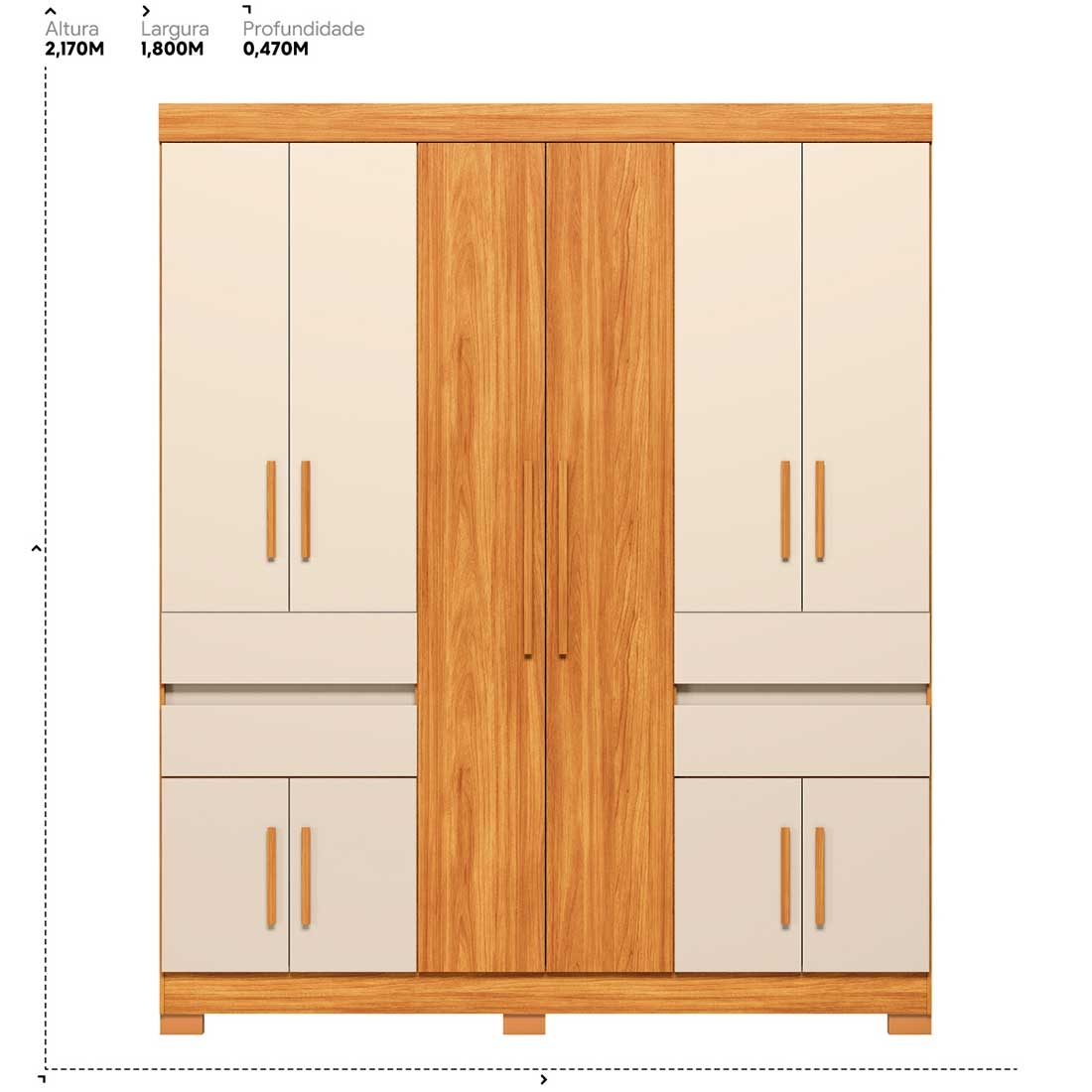 Guarda Roupa Casal 10 Portas