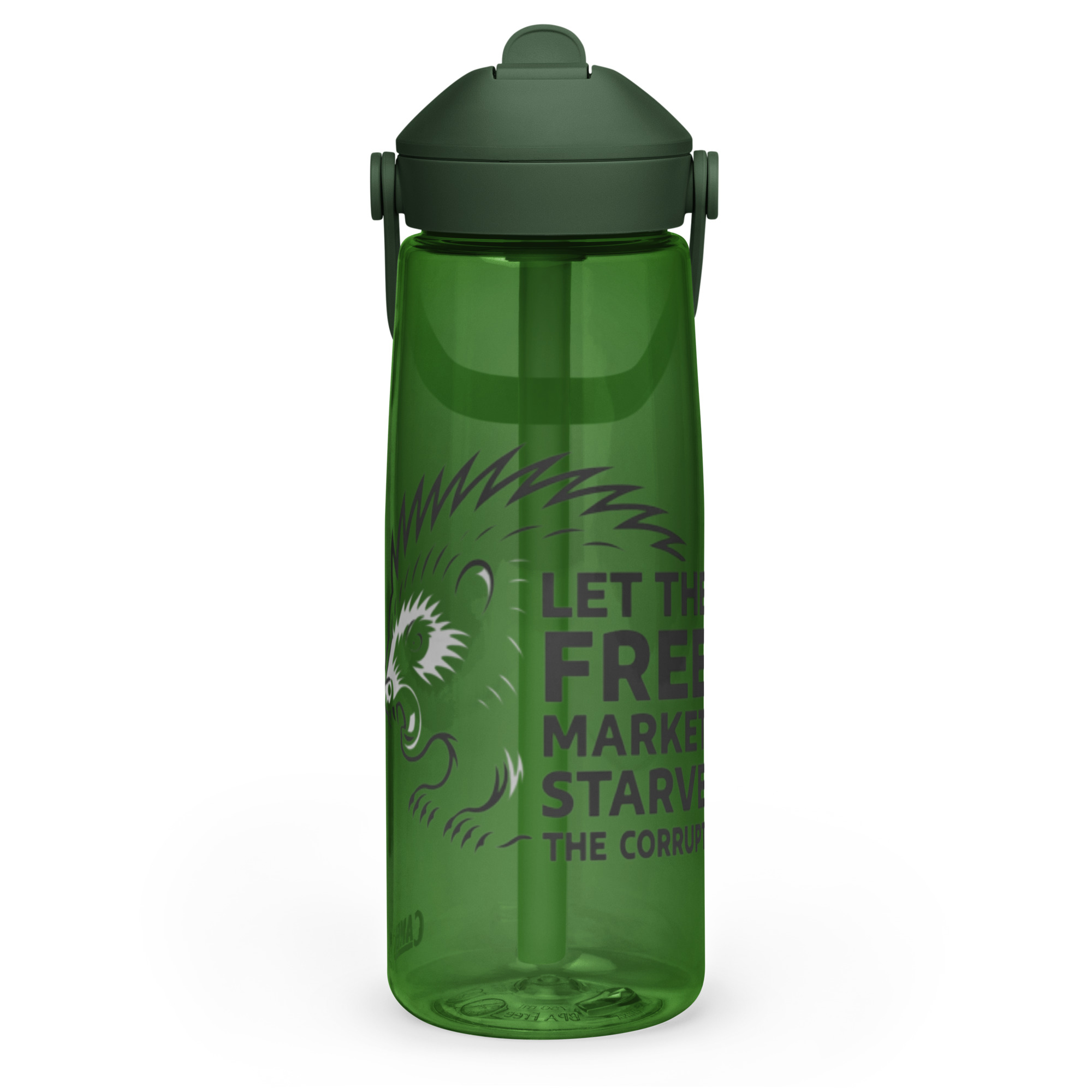 Starve The Corrupt Flip straw water bottle