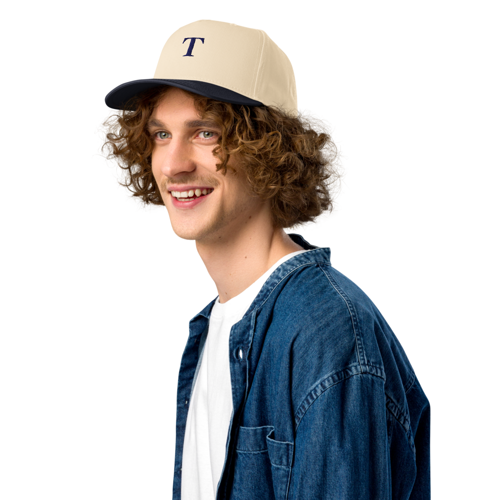 "Timeless" Tan and Navy Baseball Cap 