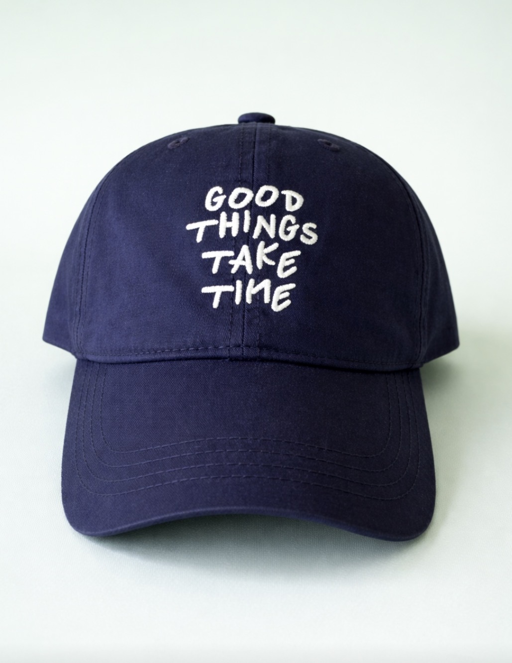 Good Things Take Time Cap- Navy