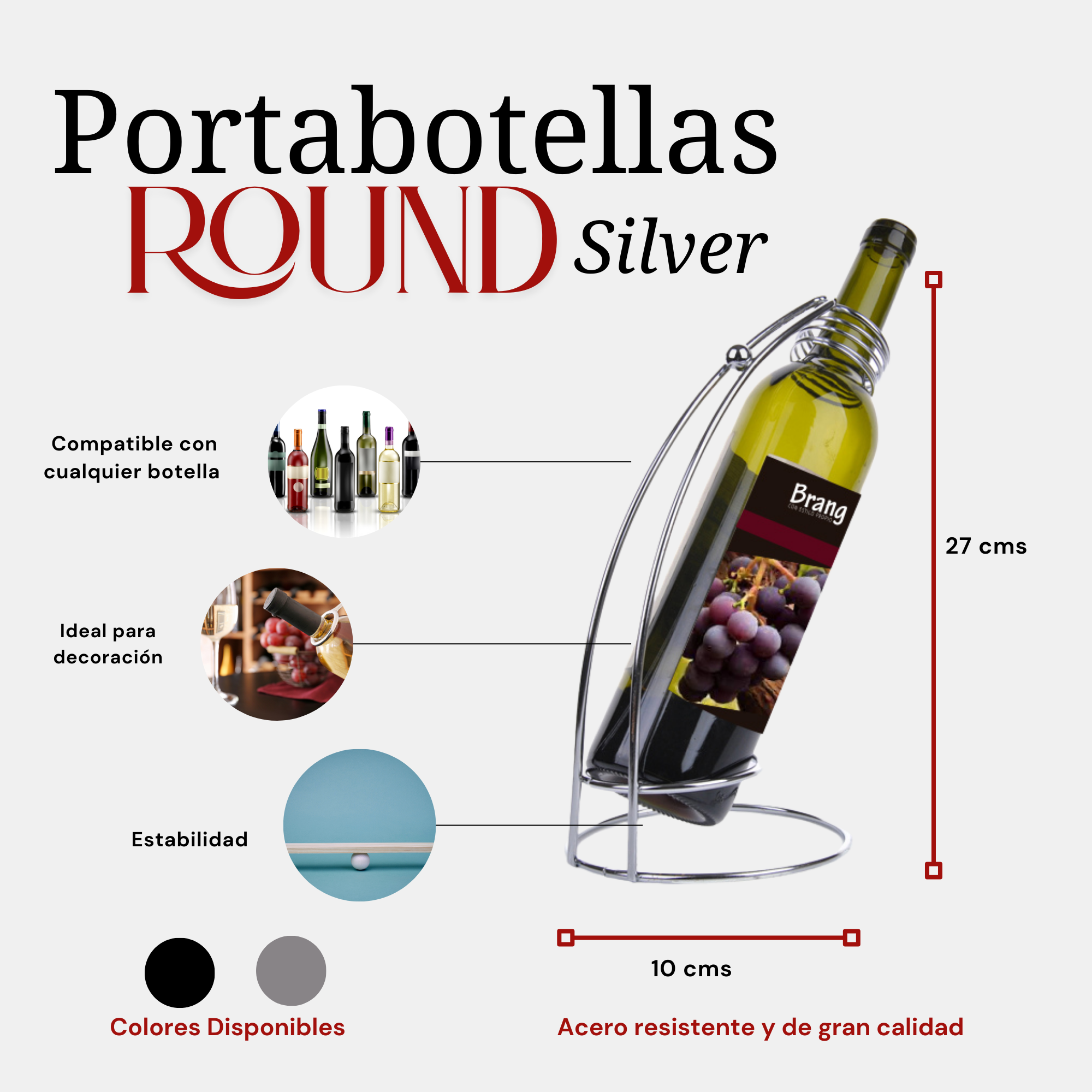 Set de 2 portabotellas.