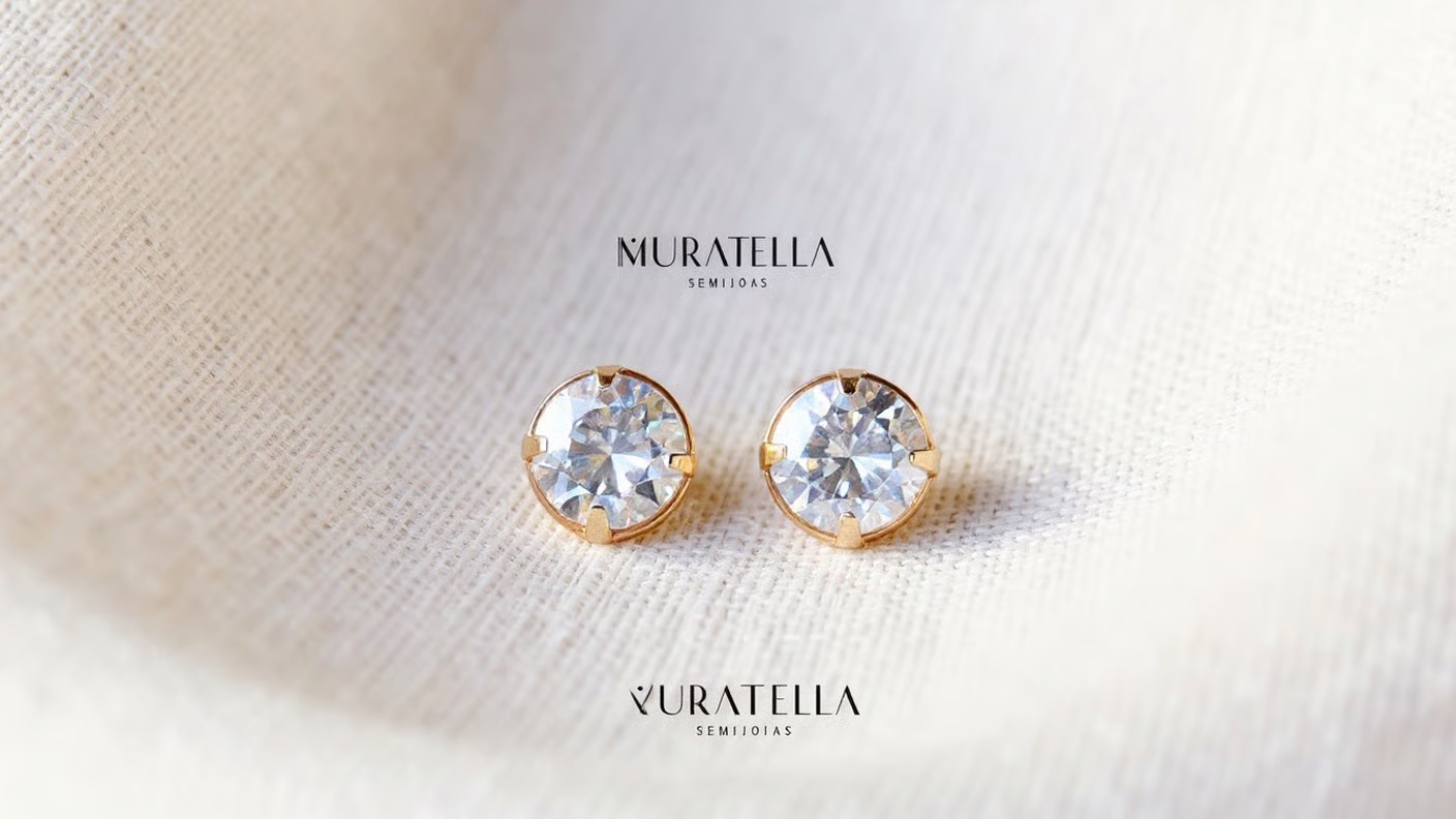 Brincos Ponto de Luz em Zircônias