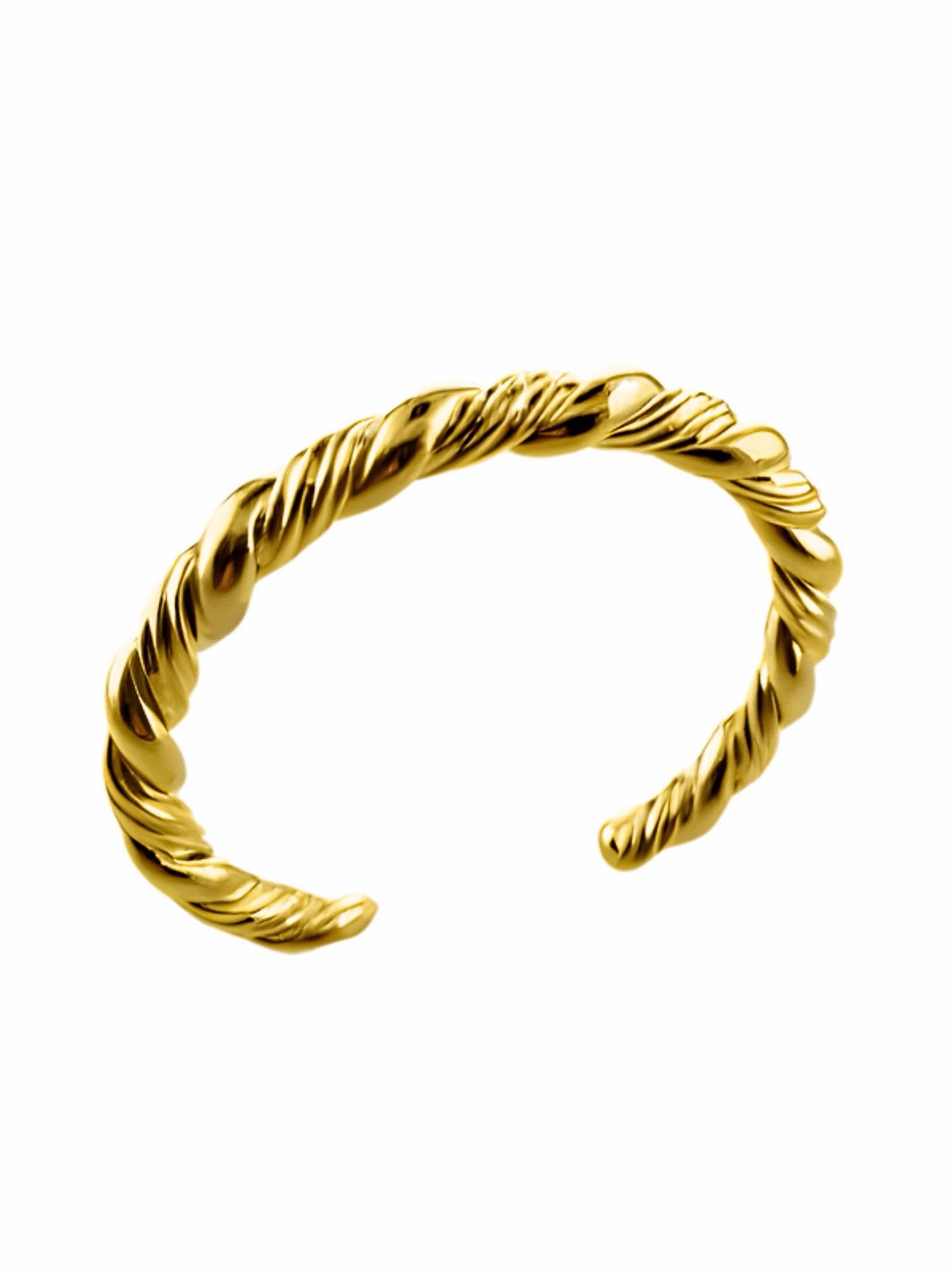 BraceleteTorcido Banho de Ouro