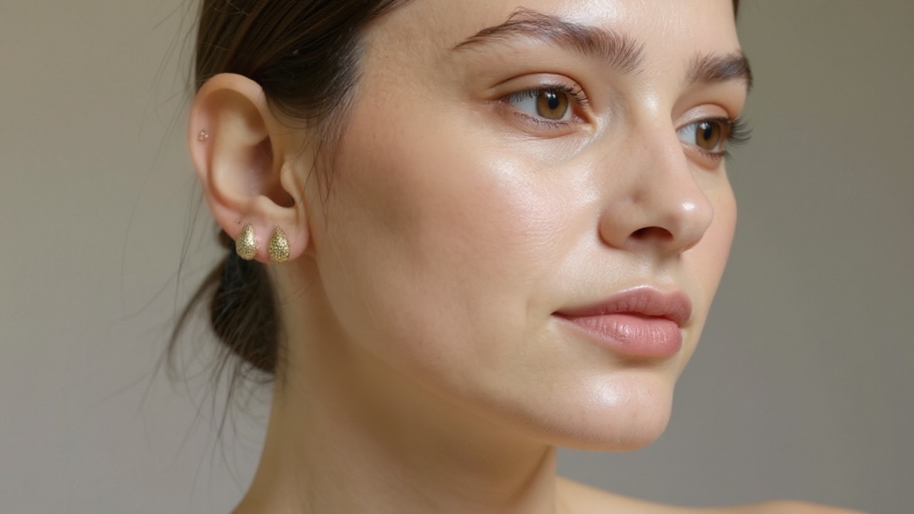 Brinco Elegante Banhado à de Ouro