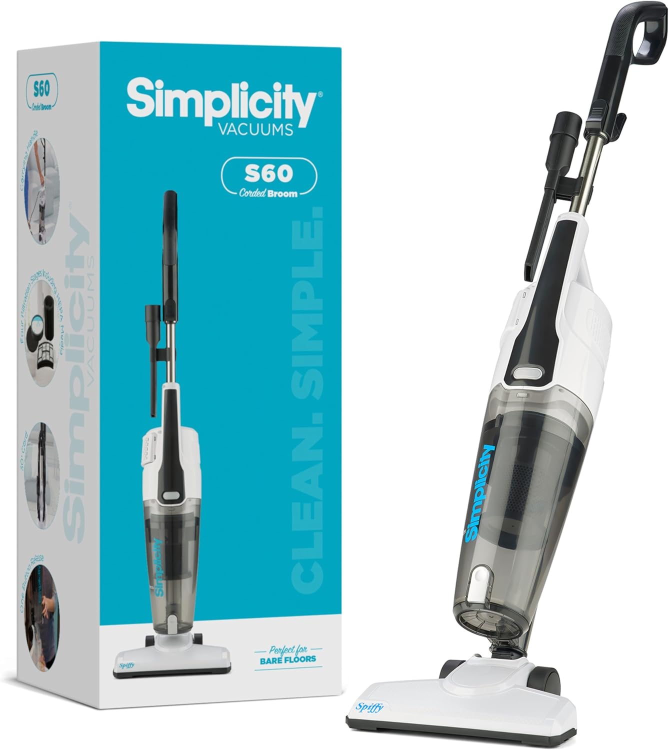 Simplicity S60 Corded Broom Vacuum