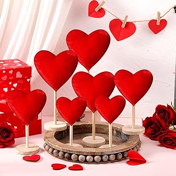 Red Heart Tabletop Decorations