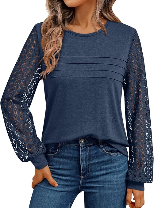 Women's Lace Sleeve Blouse