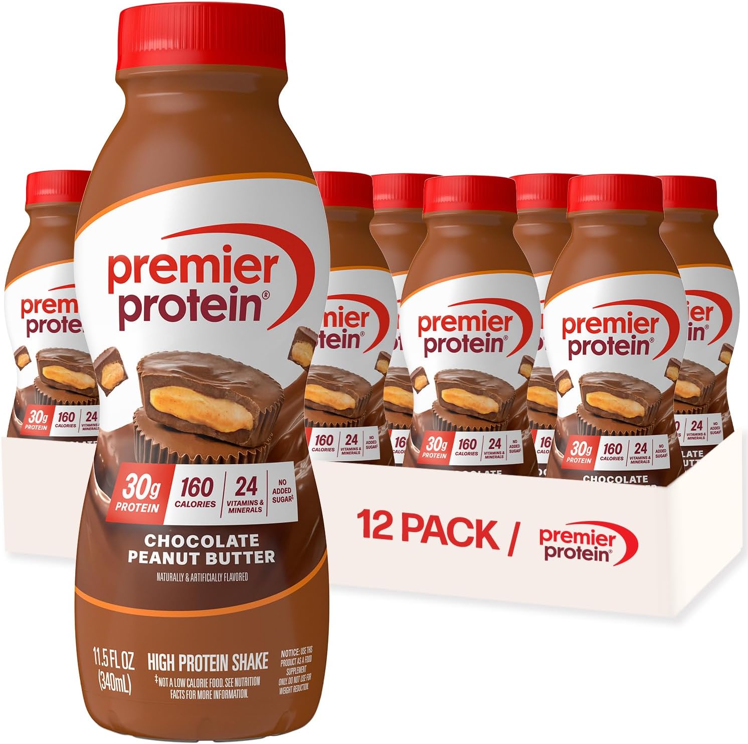 Premier Protein Chocolate Peanut Butter Shake 12-Pack