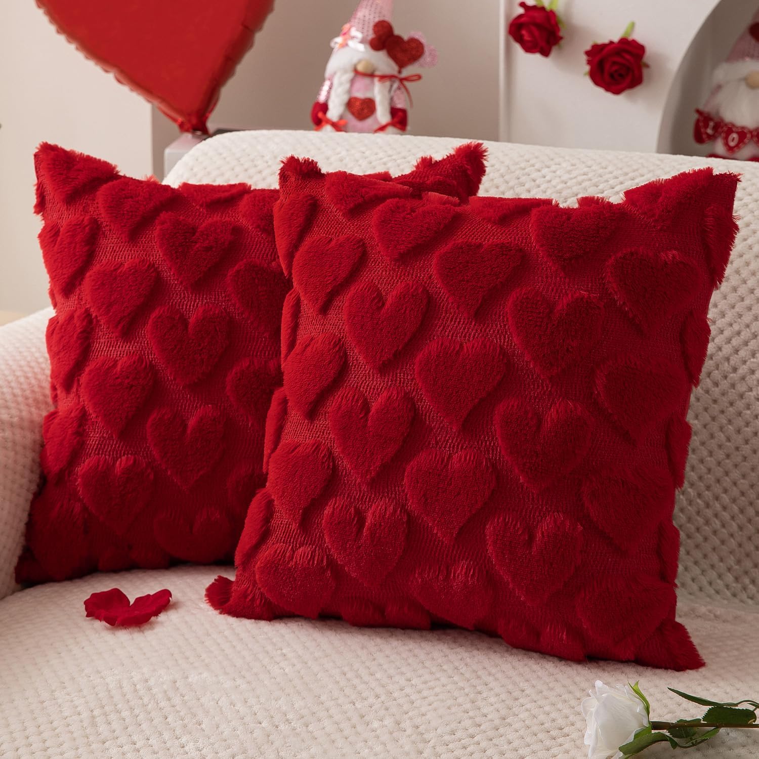 Red Heart Accent Pillow