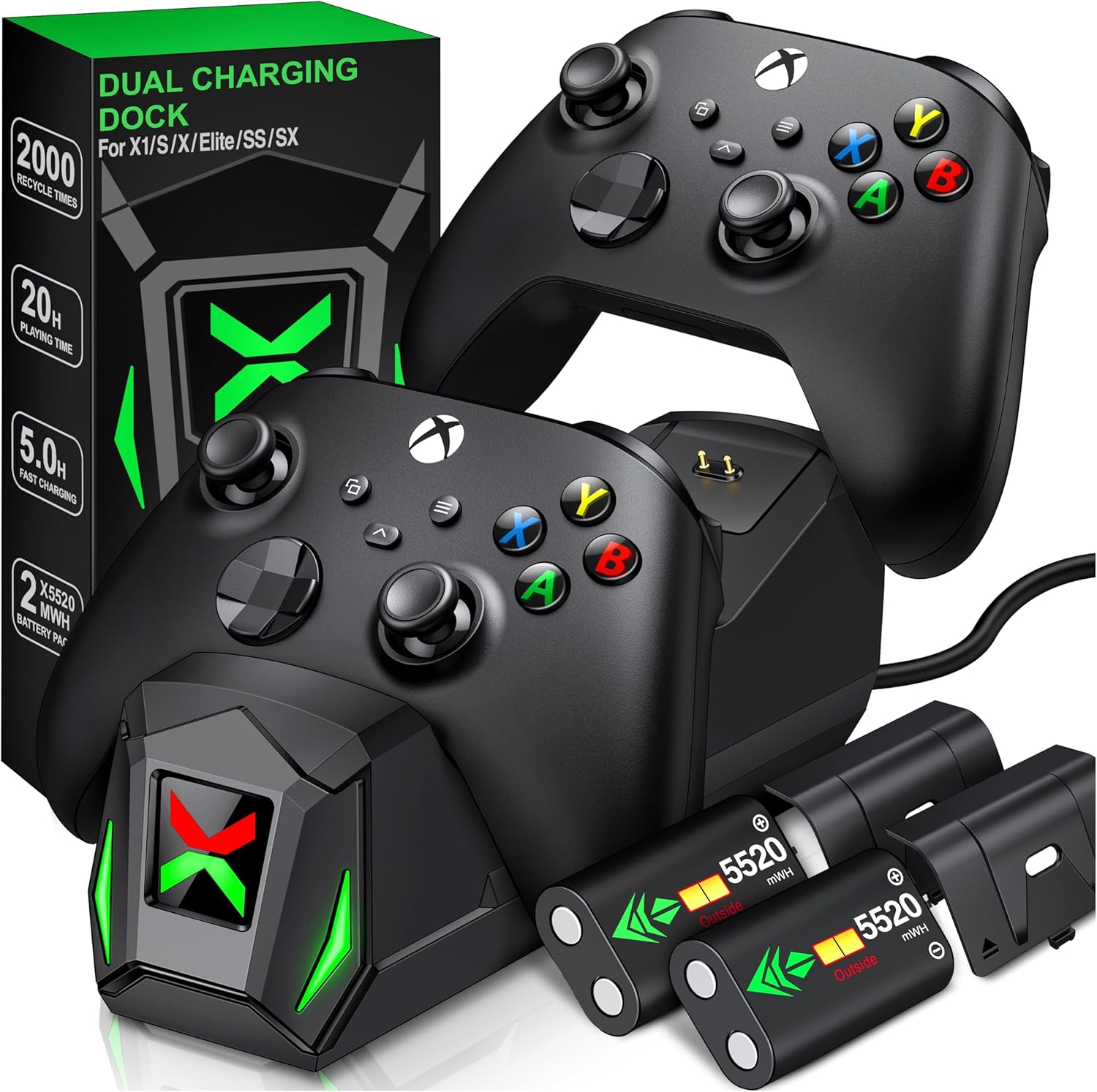 Xbox Wireless Controller Charging Dock Set
