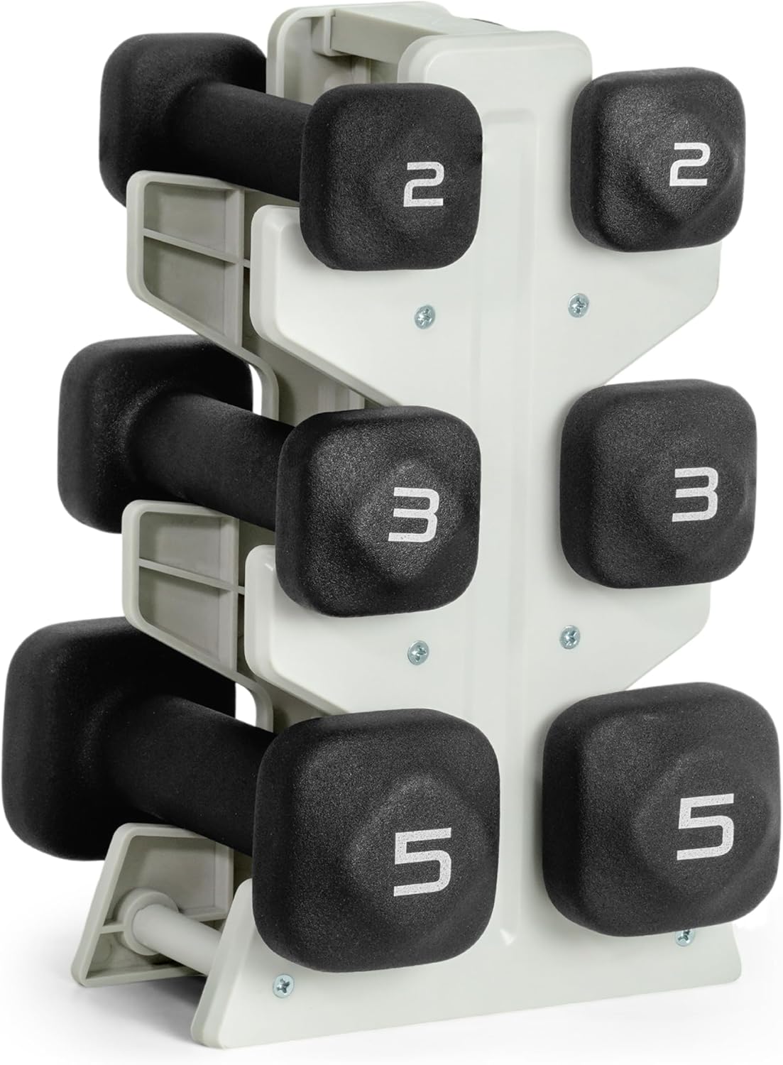 Neoprene Dumbbell Set with Rack